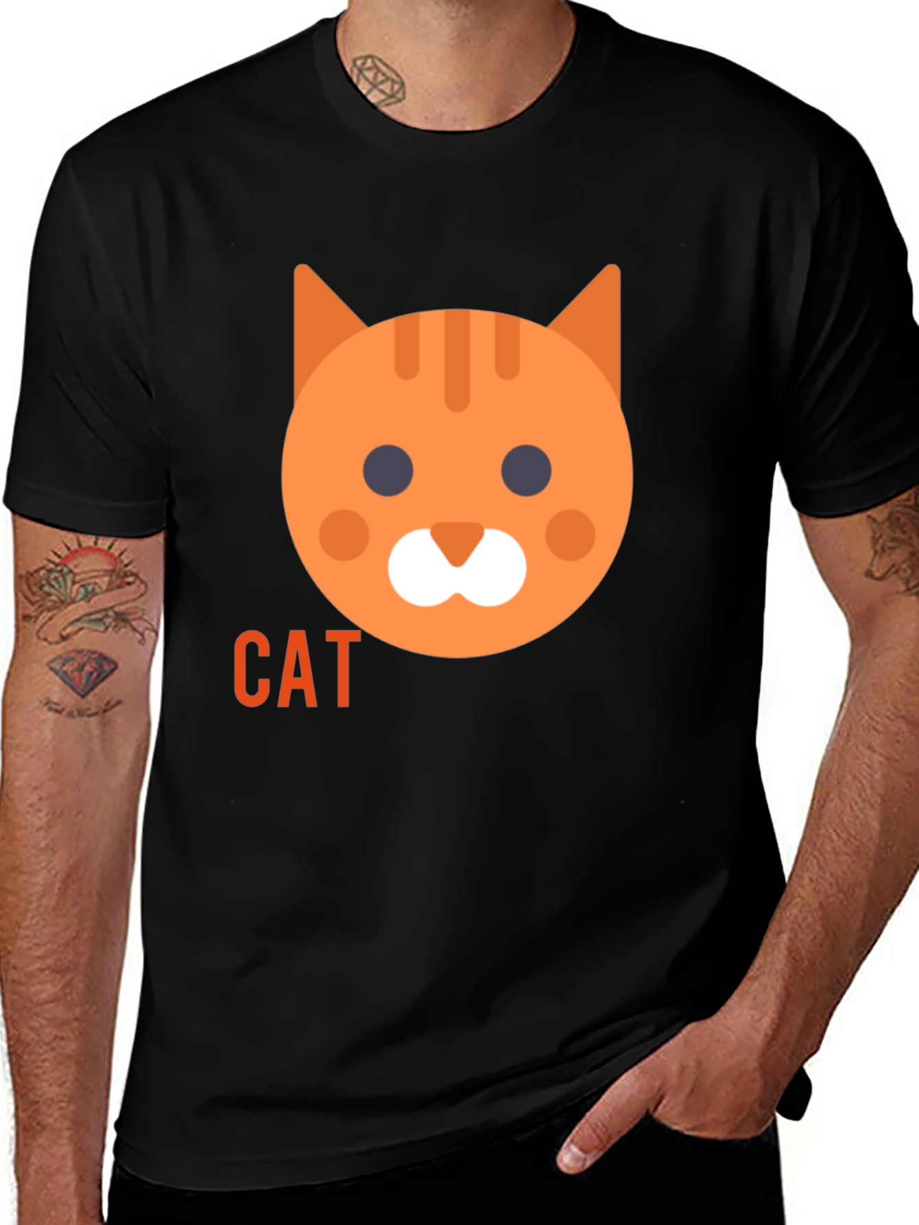 Variant 18 of Black Cat Graphic Tee - Cute & Casual Style