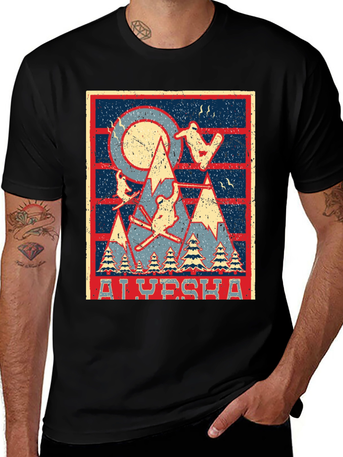 Variant 7 of Vintage Aleyeska Skiing Graphic Tee