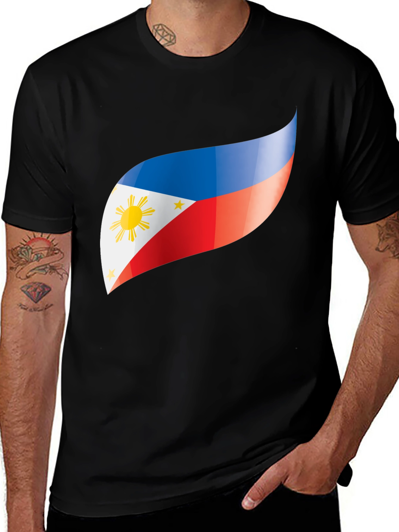 Philippine Flag Leaf Graphic Tee