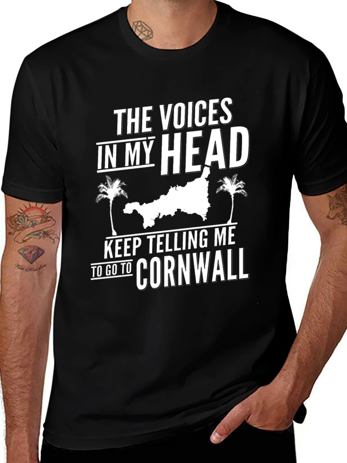Voices in My Head Cornwall Black T-Shirt
