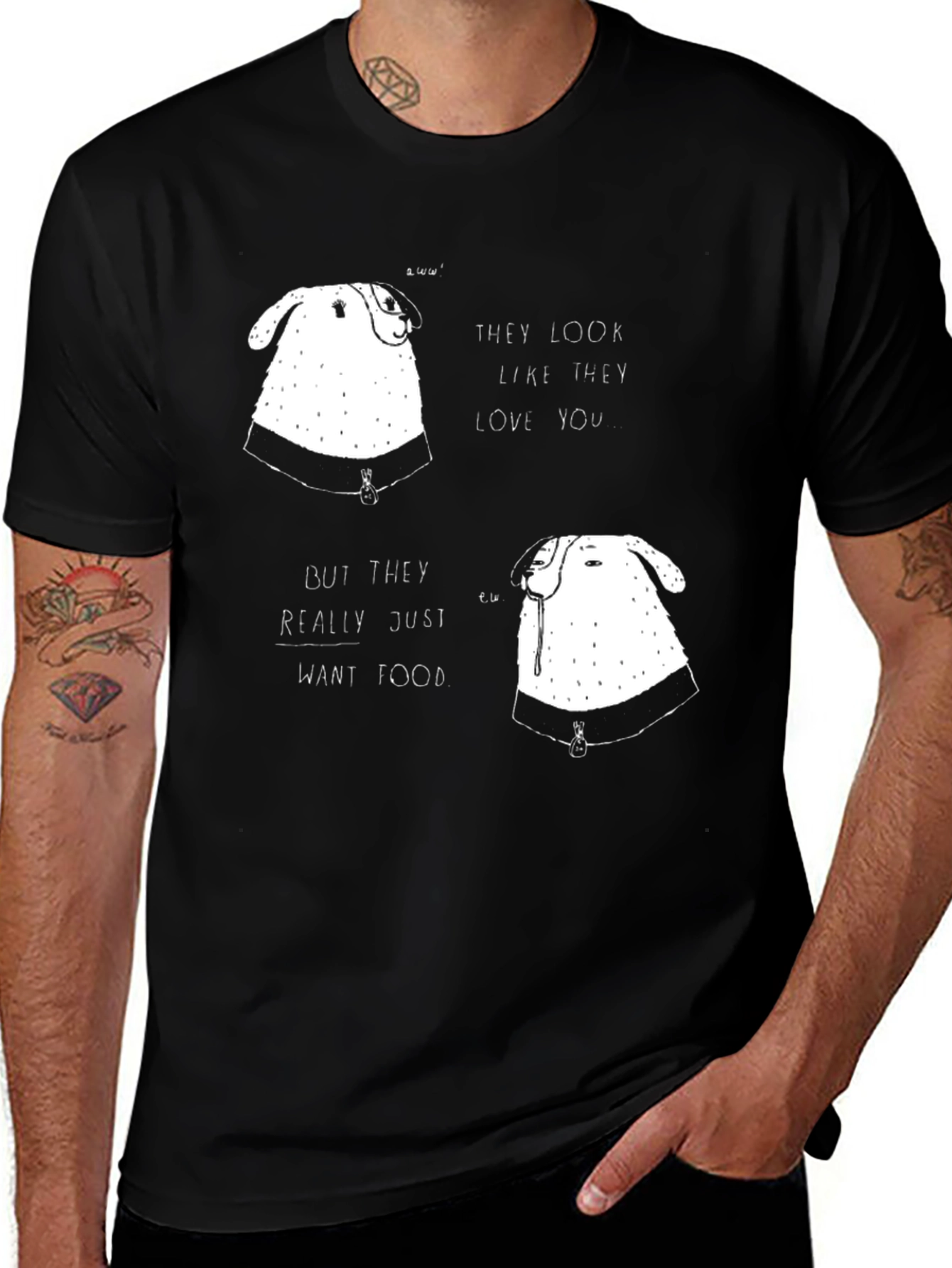 Variant 29 of Funny Dog Lover T-Shirt - "They Just Want Food"