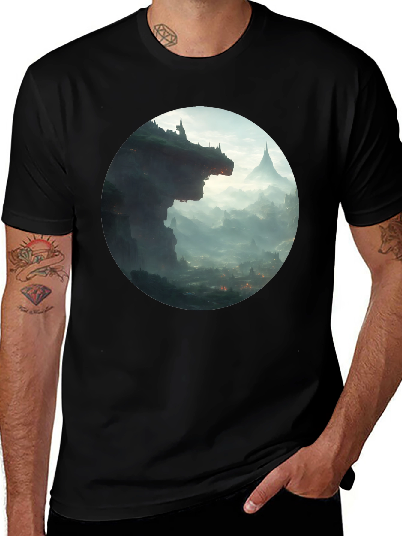 Variant 14 of Fantasy Landscape Graphic Tee