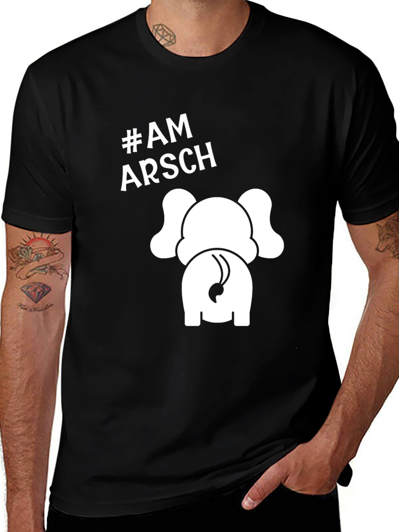 Variant 2 of Am Arsch Elephant Tee - Humorous Novelty T-Shirt