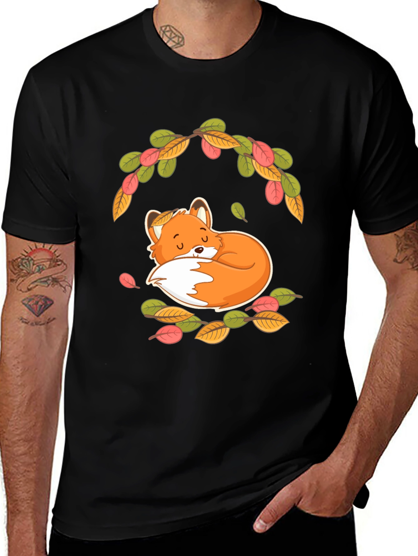 Variant 28 of Cute Fox T-Shirt - Autumn Design