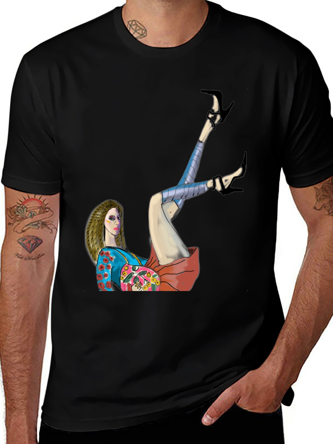 Variant 11 of Artsy Woman Graphic Tee - Stylish Cotton T-Shirt