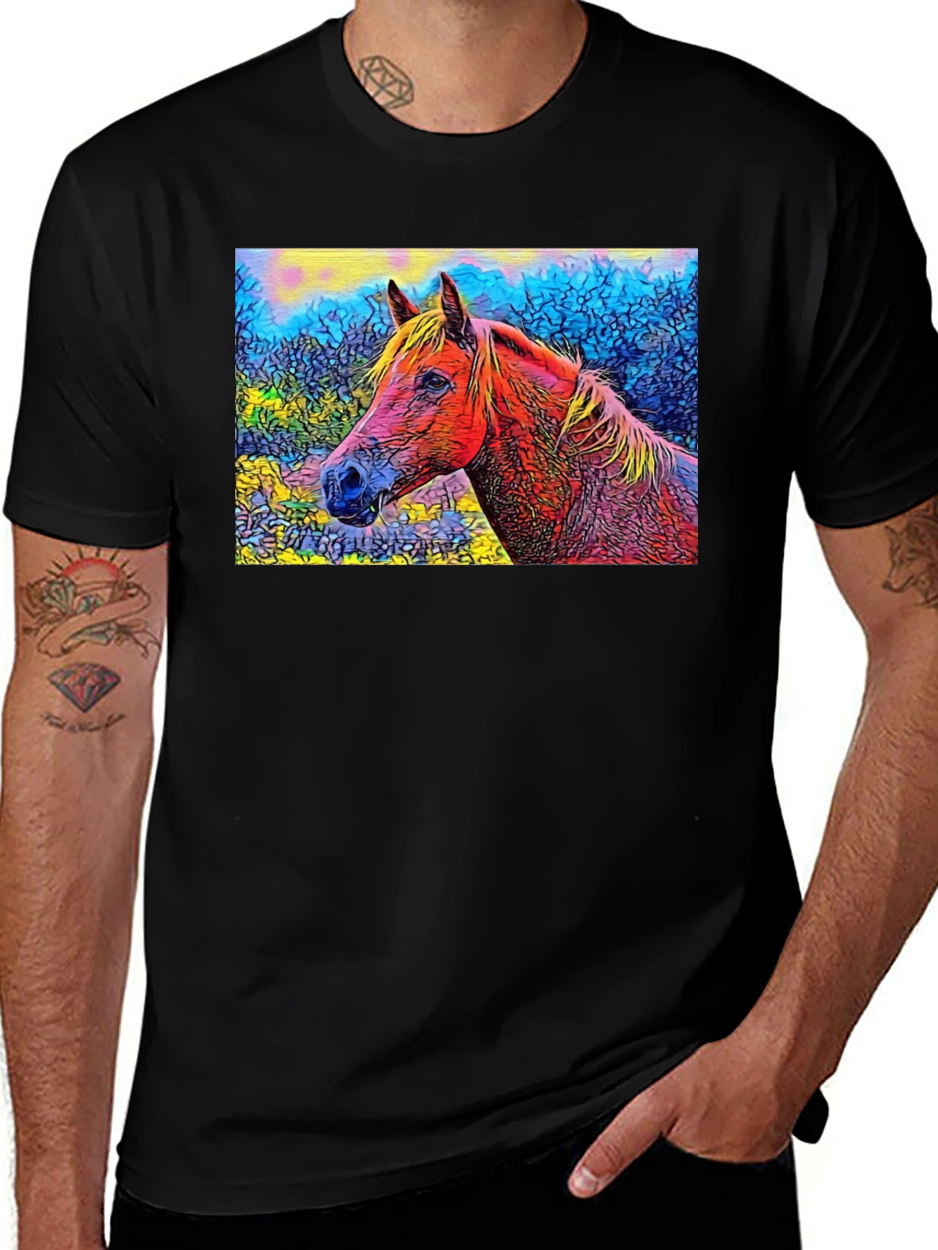 Variant 6 of Horse Art T-Shirt - Unique Graphic Tee
