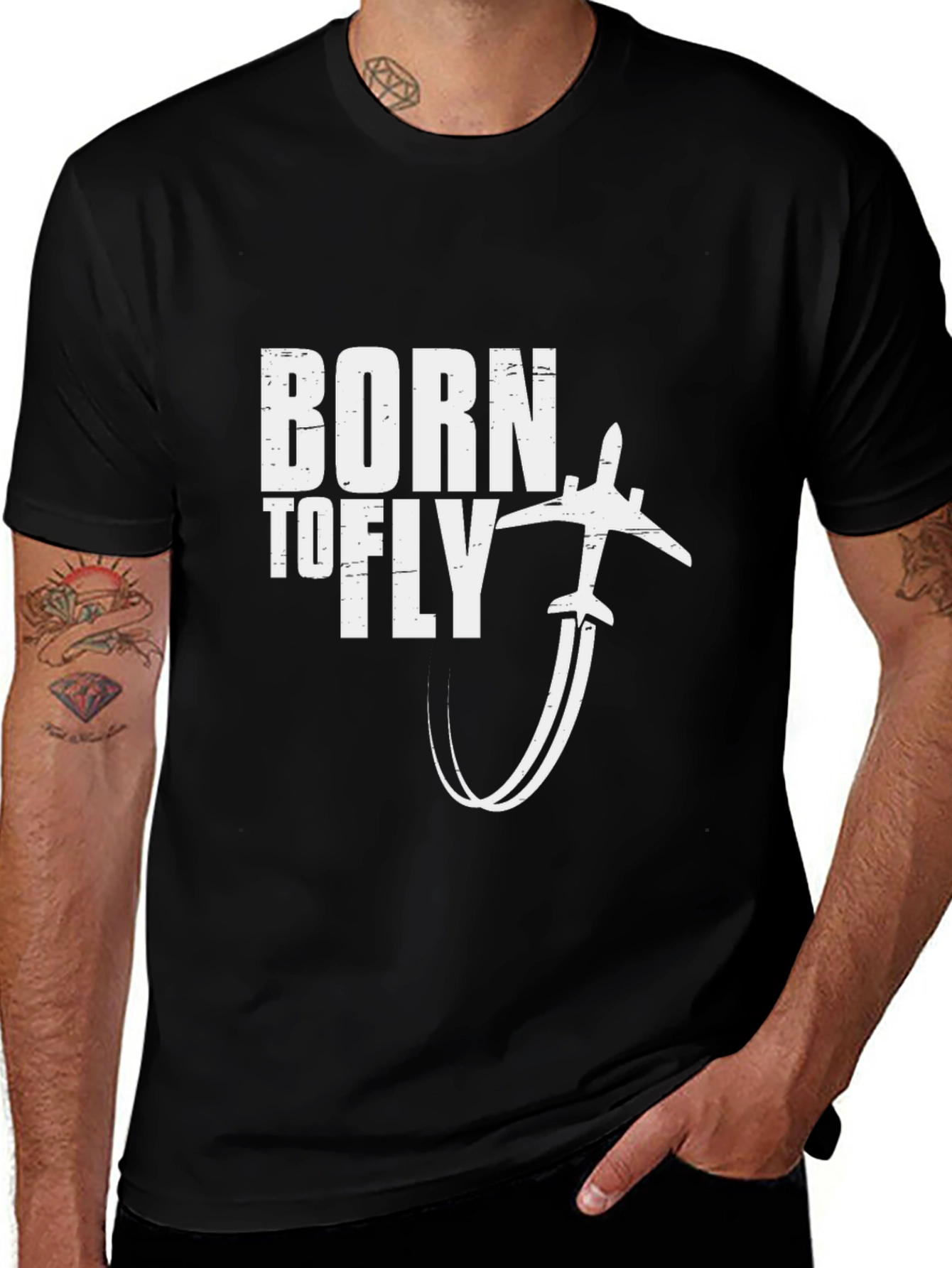 Variant 9 of Born To Fly Black Graphic Tee
