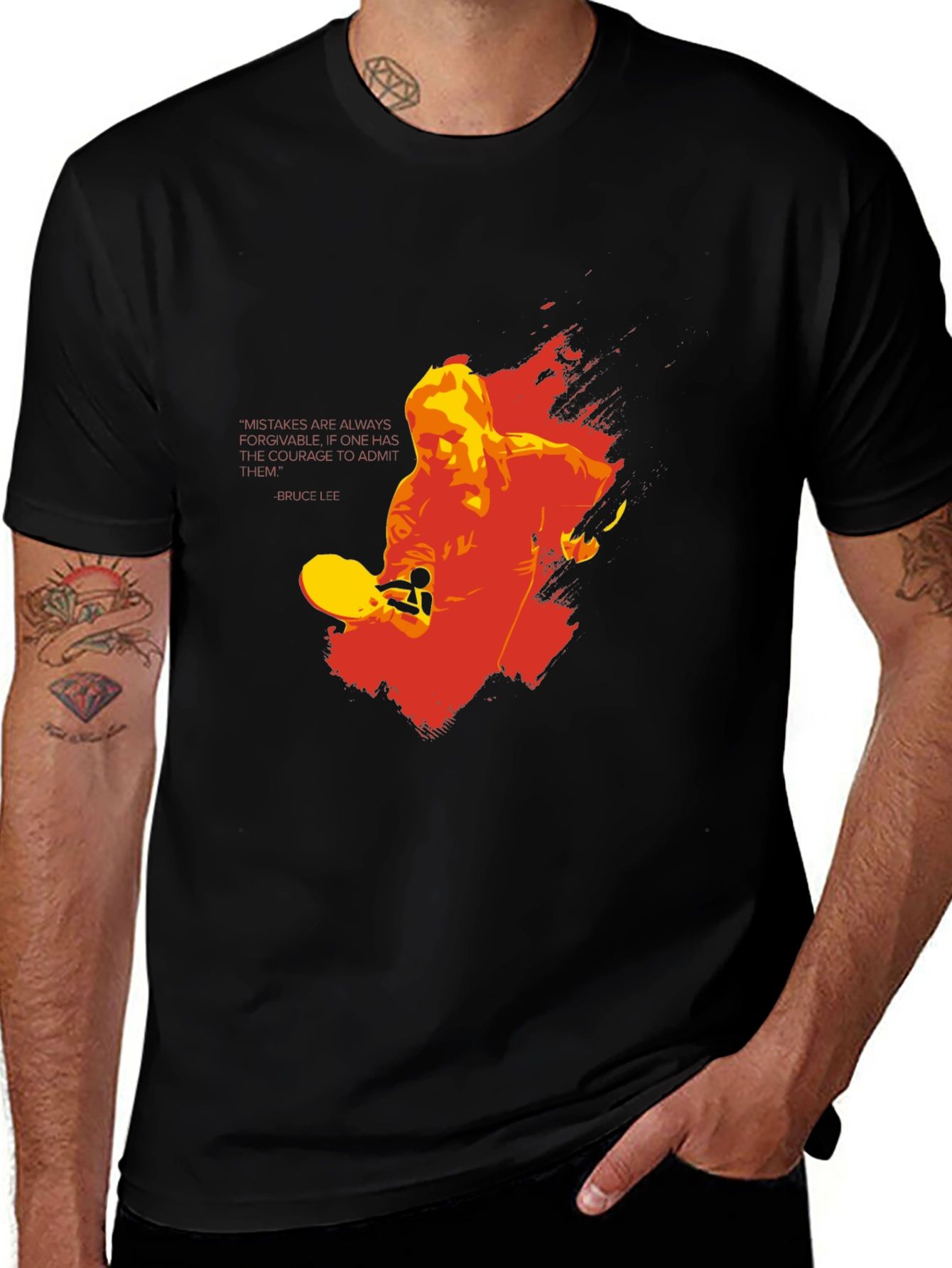 Bruce Lee Graphic T-Shirt - Inspirational Quote Tee