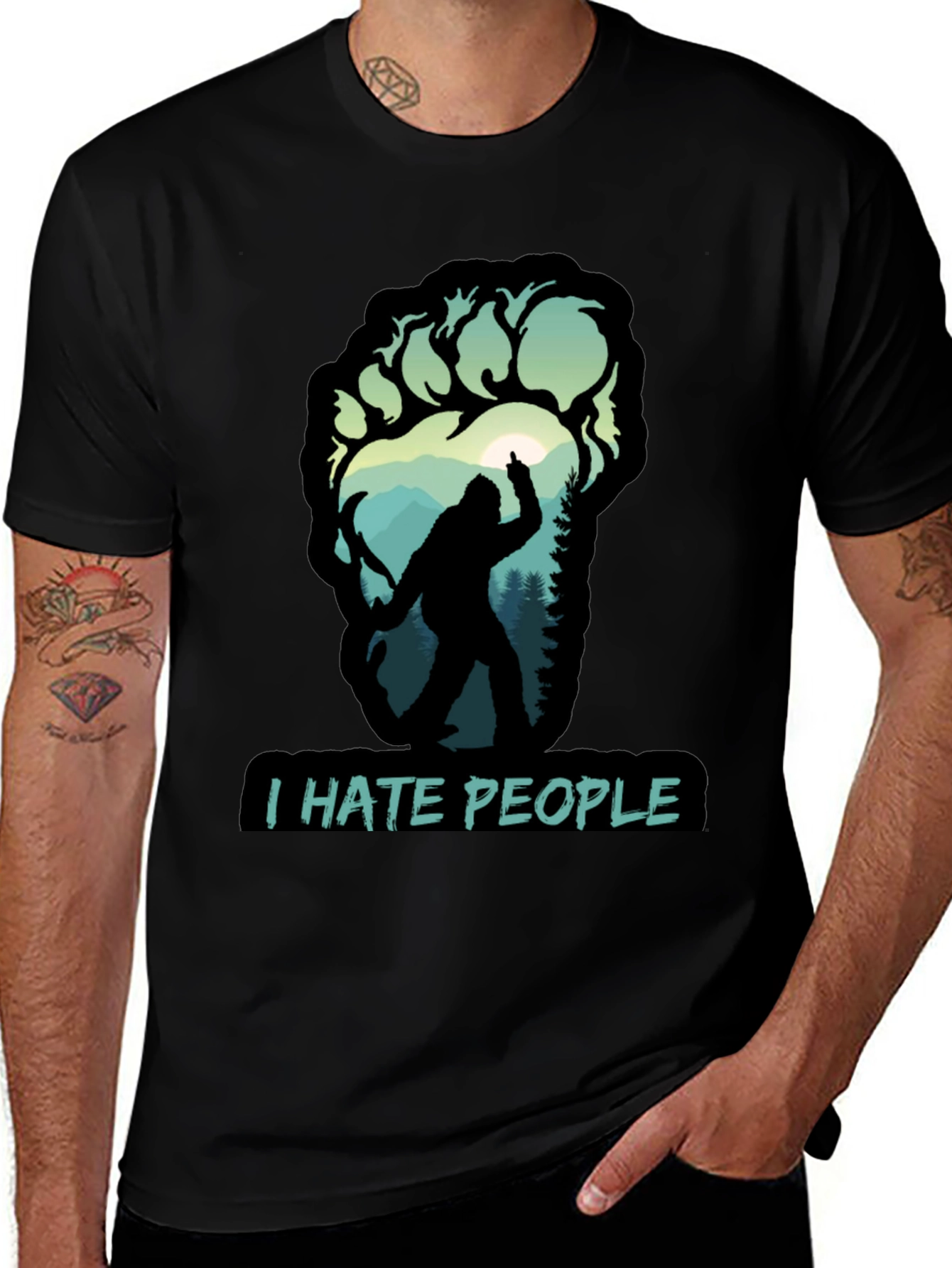 Variant 27 of I Hate People Bigfoot T-Shirt