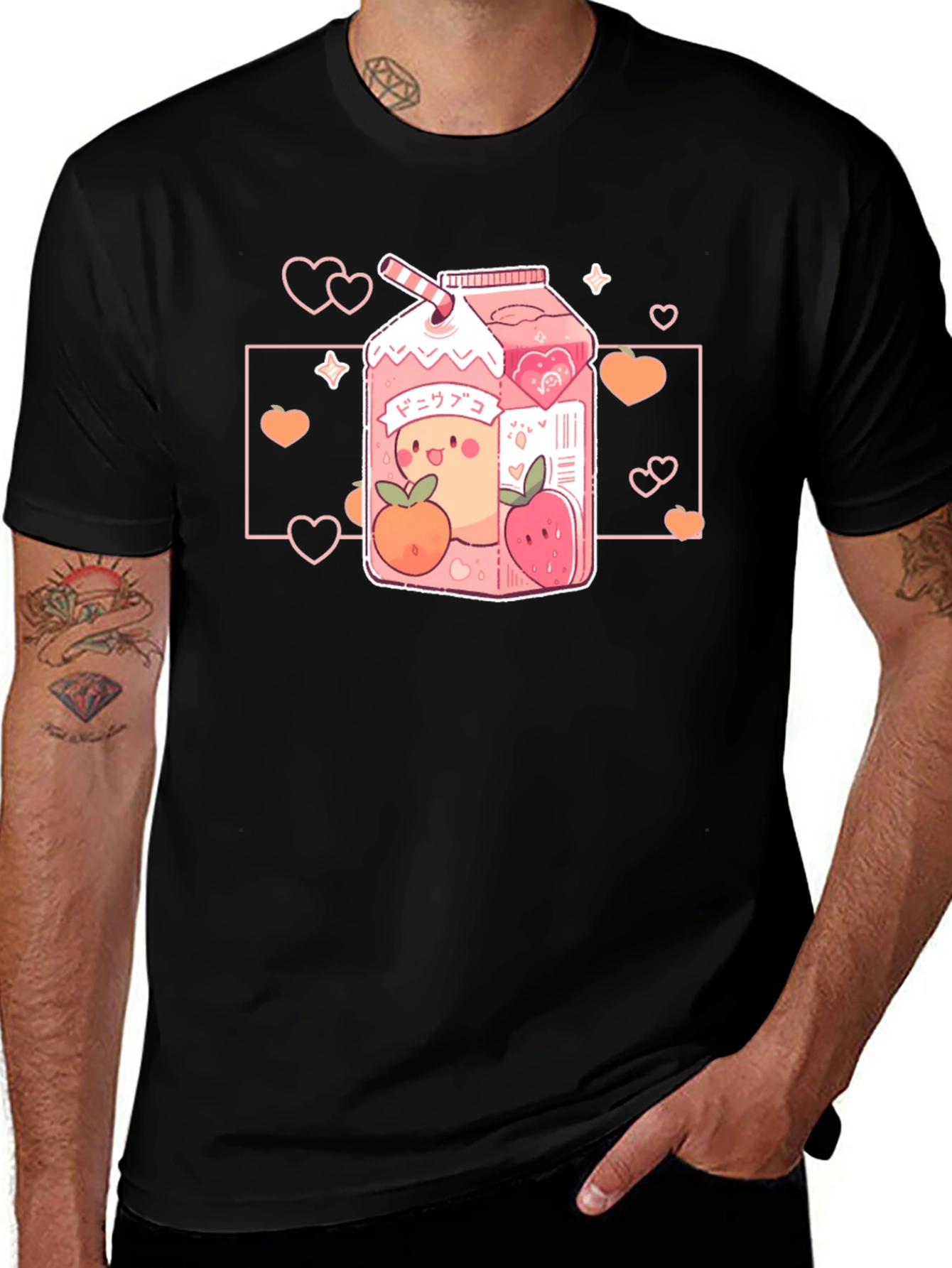Variant 28 of Kawaii Peach Strawberry Milk Box T-Shirt