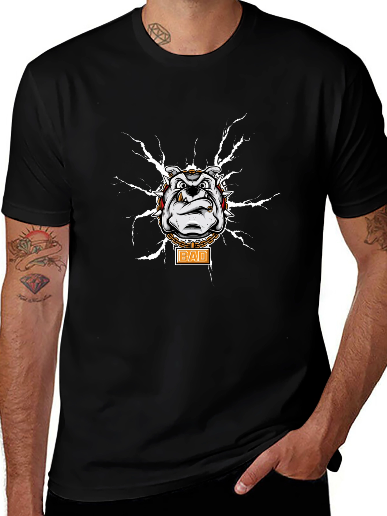 Variant 7 of Bad Bulldog Graphic Tee - Bold Streetwear Style