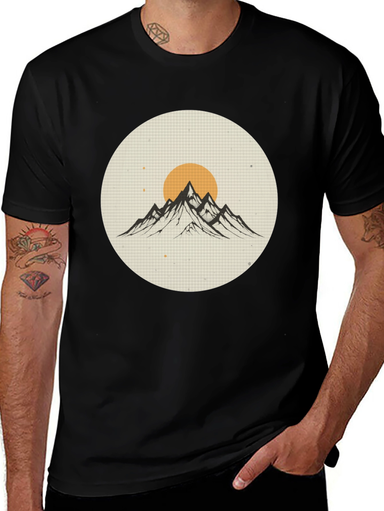 Variant 18 of Mountain Sunset Graphic Tee - Adventure Awaits!