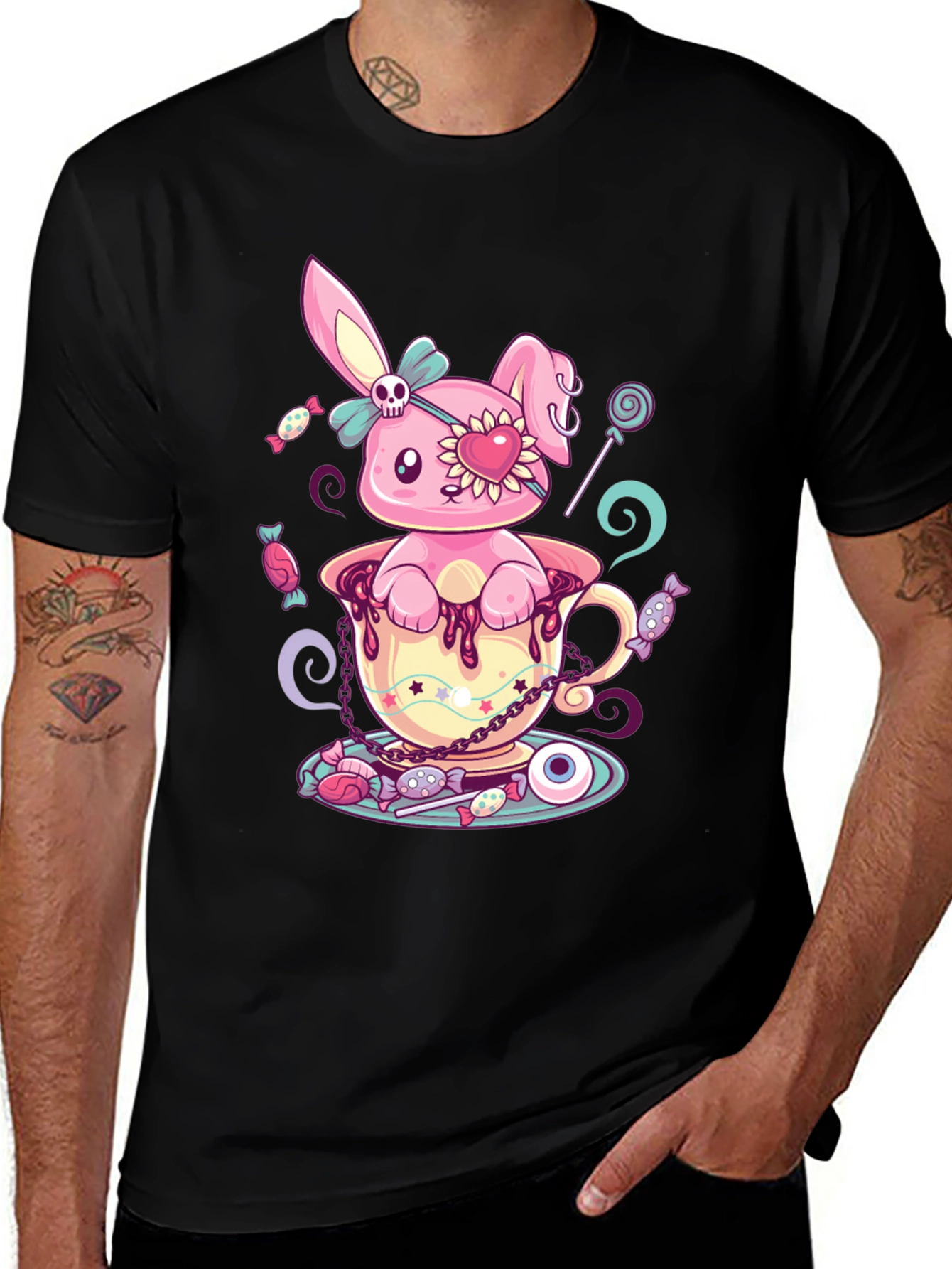 Cute Kawaii Bunny in Teacup T-Shirt