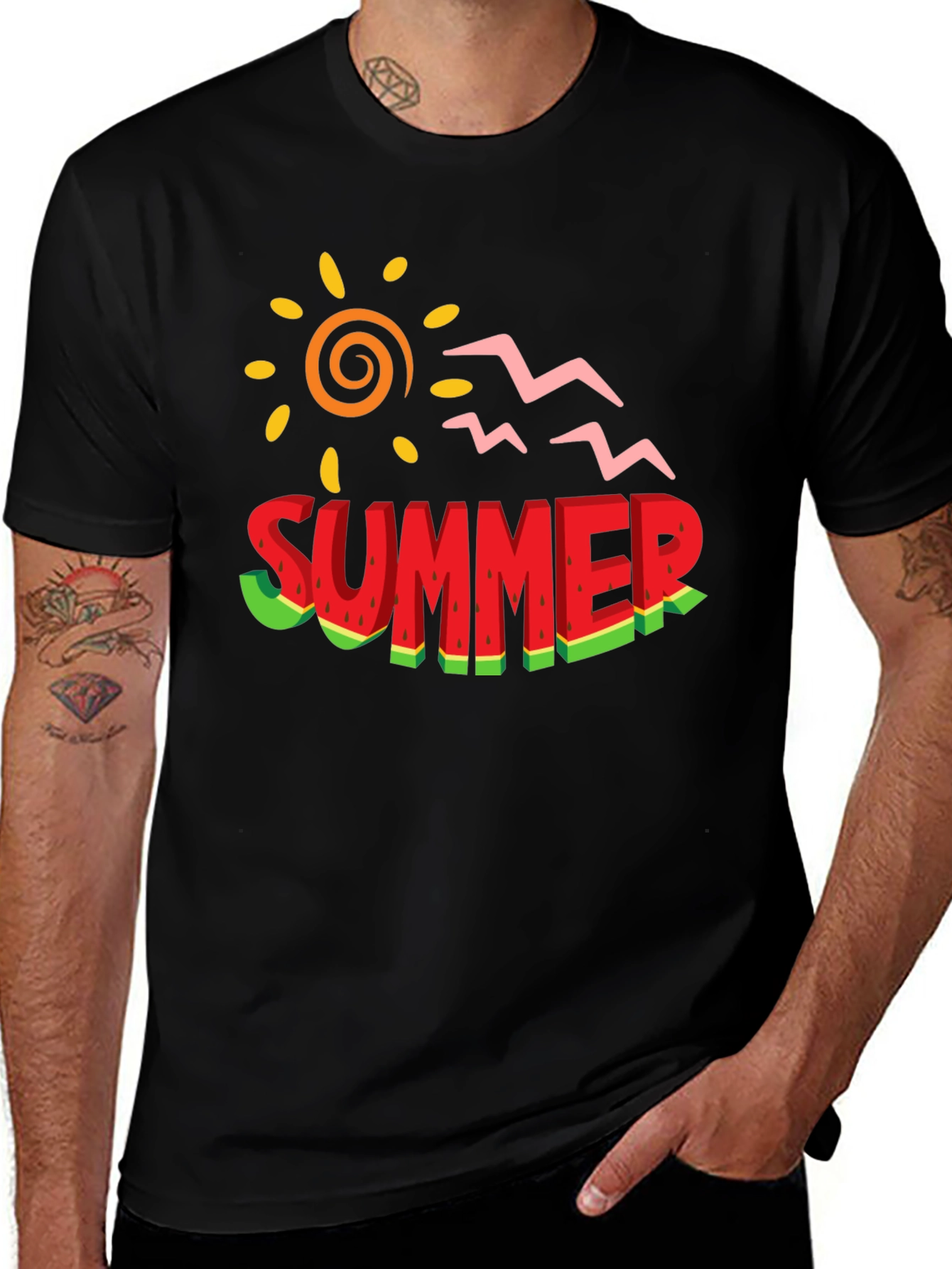 Variant 28 of Summer Graphic Tee - Watermelon Design