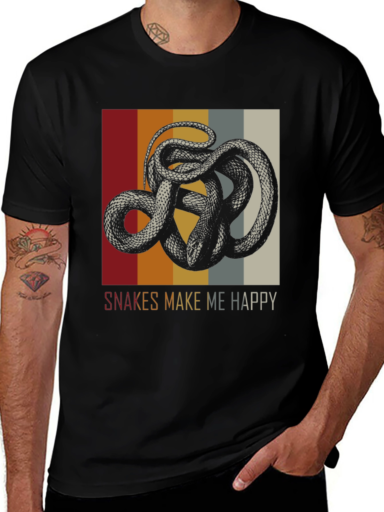 Variant 10 of Snakes Make Me Happy Graphic Tee
