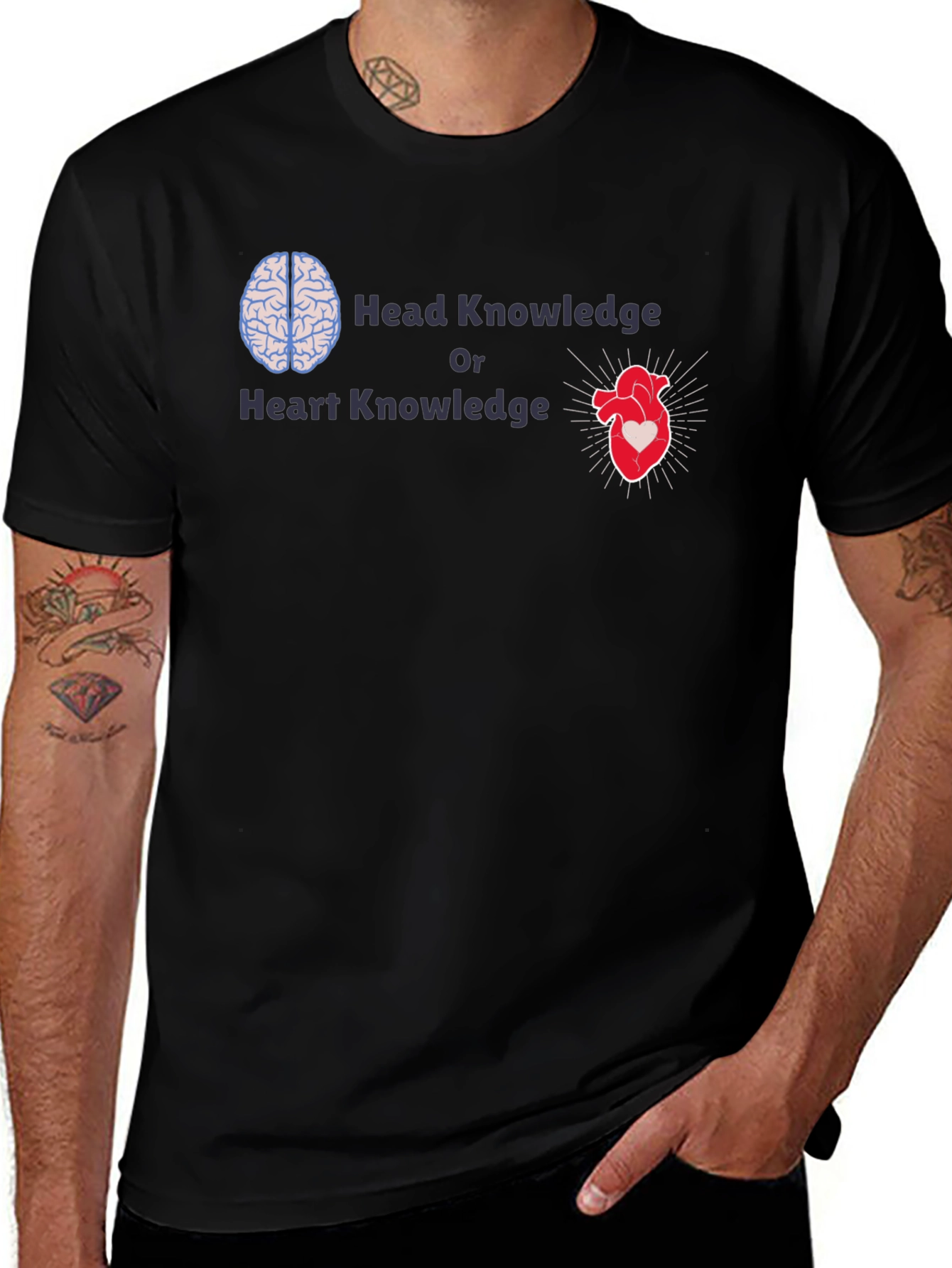 Variant 12 of Head or Heart Knowledge Graphic T-Shirt