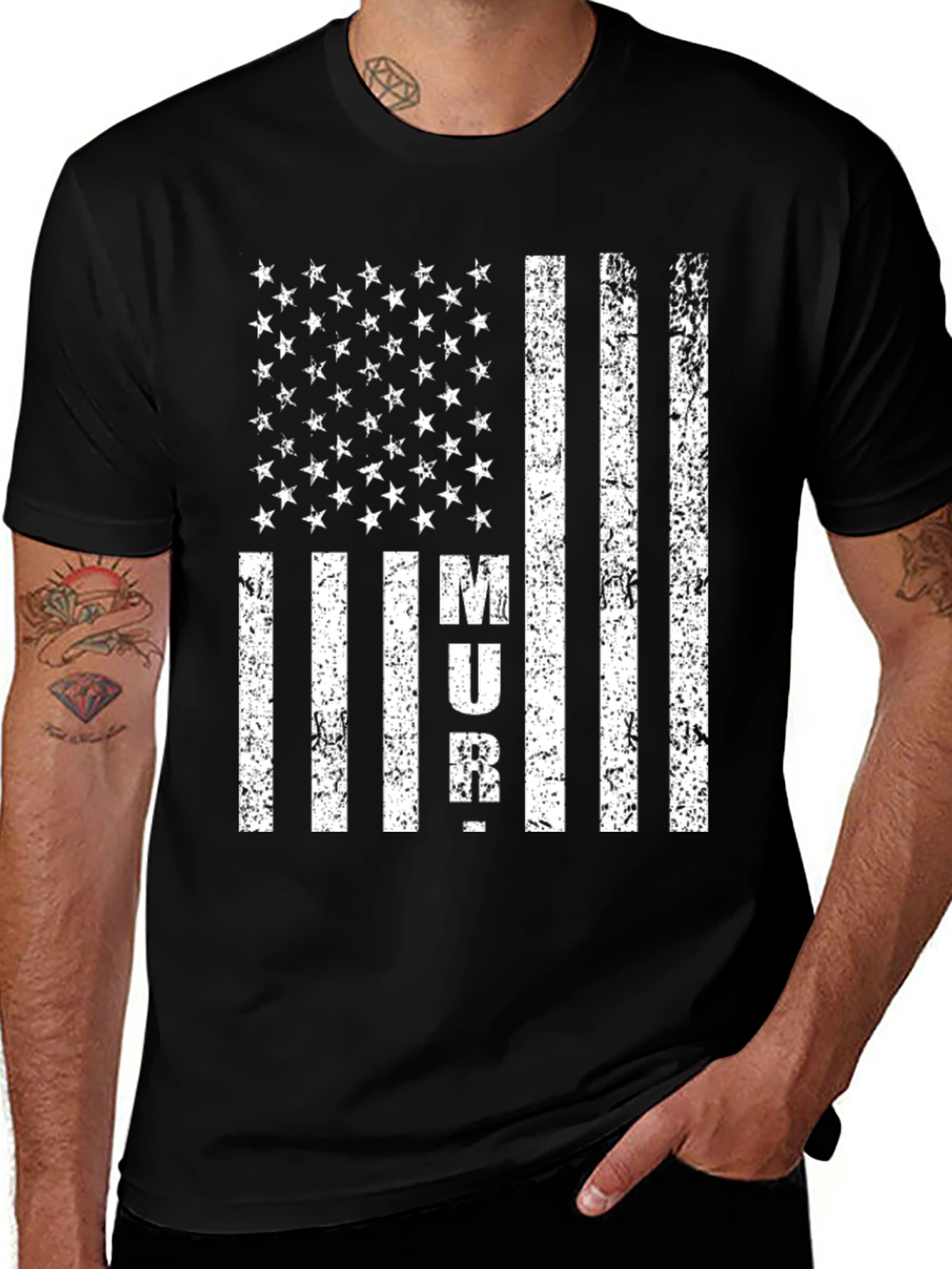 Variant 27 of Patriotic MURICA Flag Graphic Tee