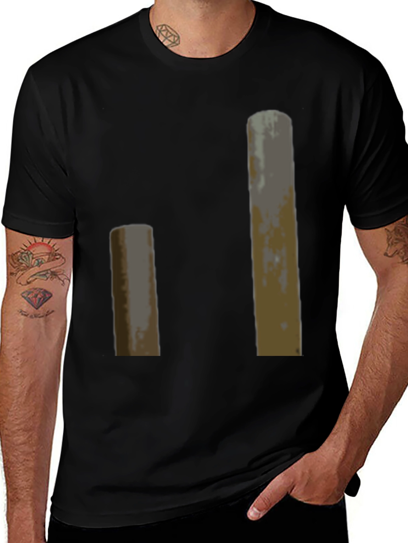 Variant 15 of Rustic Pillar Graphic Tee - Modern Minimalist Design