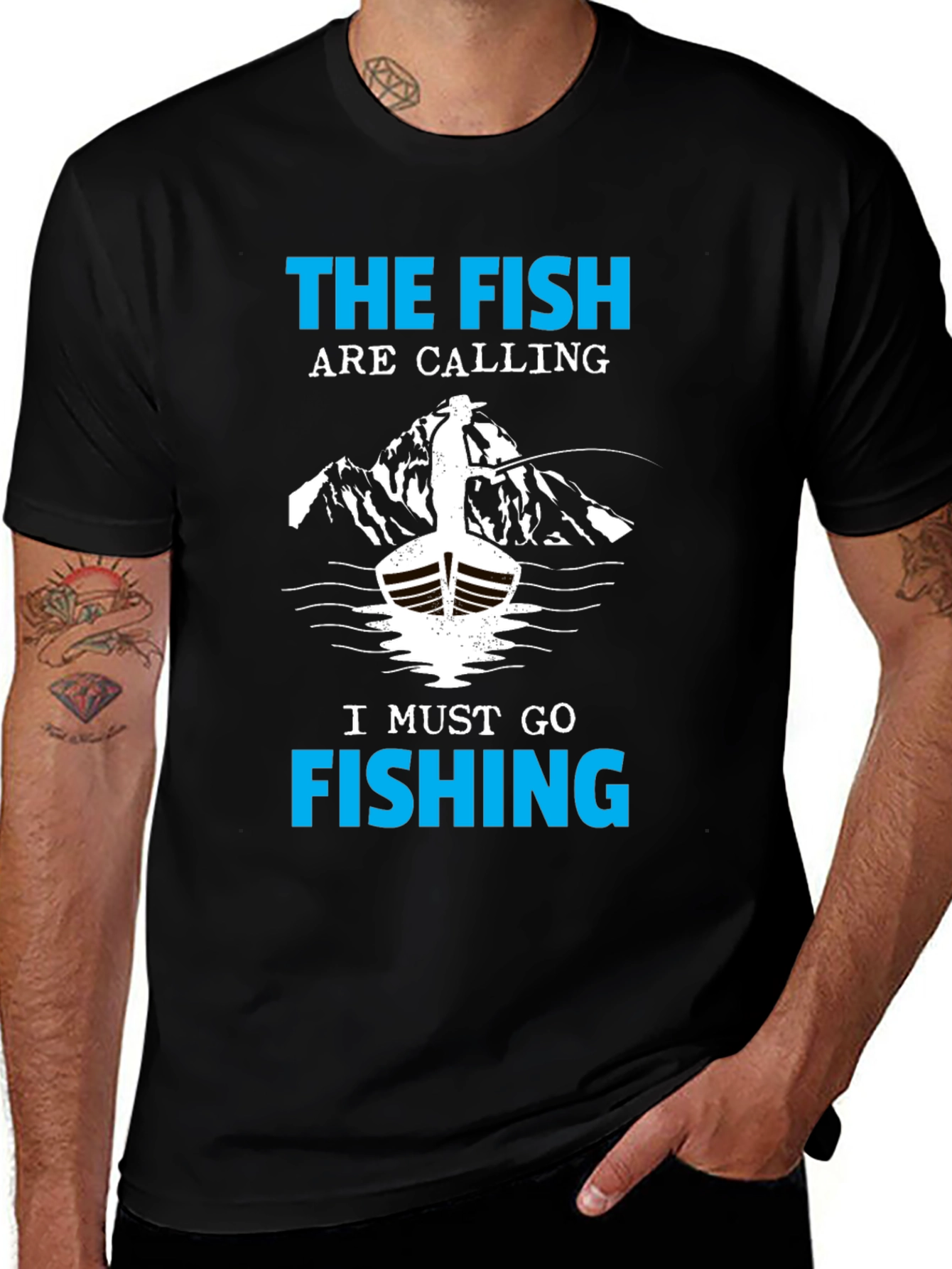 Variant 6 of Fishing T-Shirt: The Fish Are Calling Tee