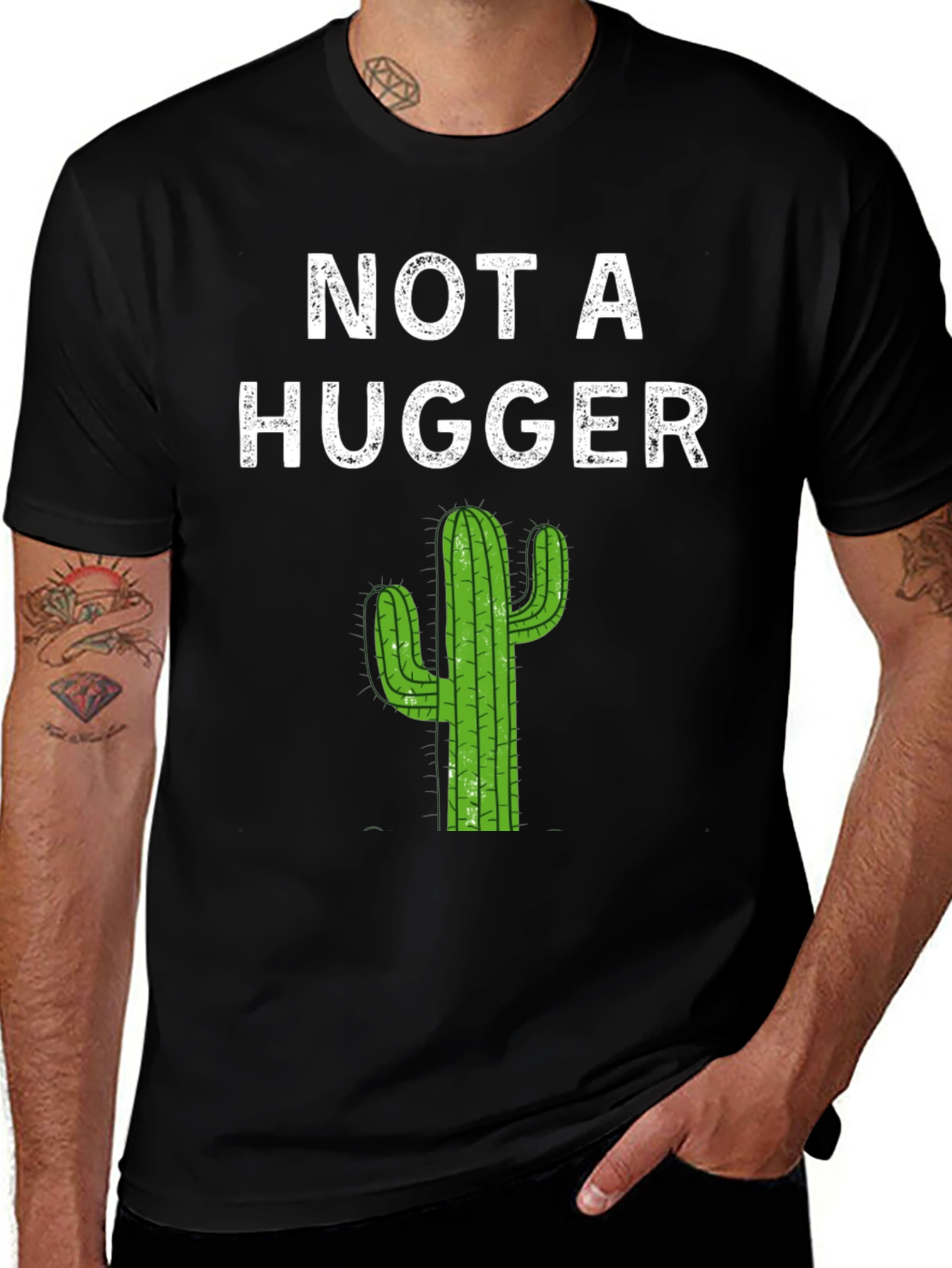Variant 29 of Not a Hugger Cactus Graphic T-Shirt