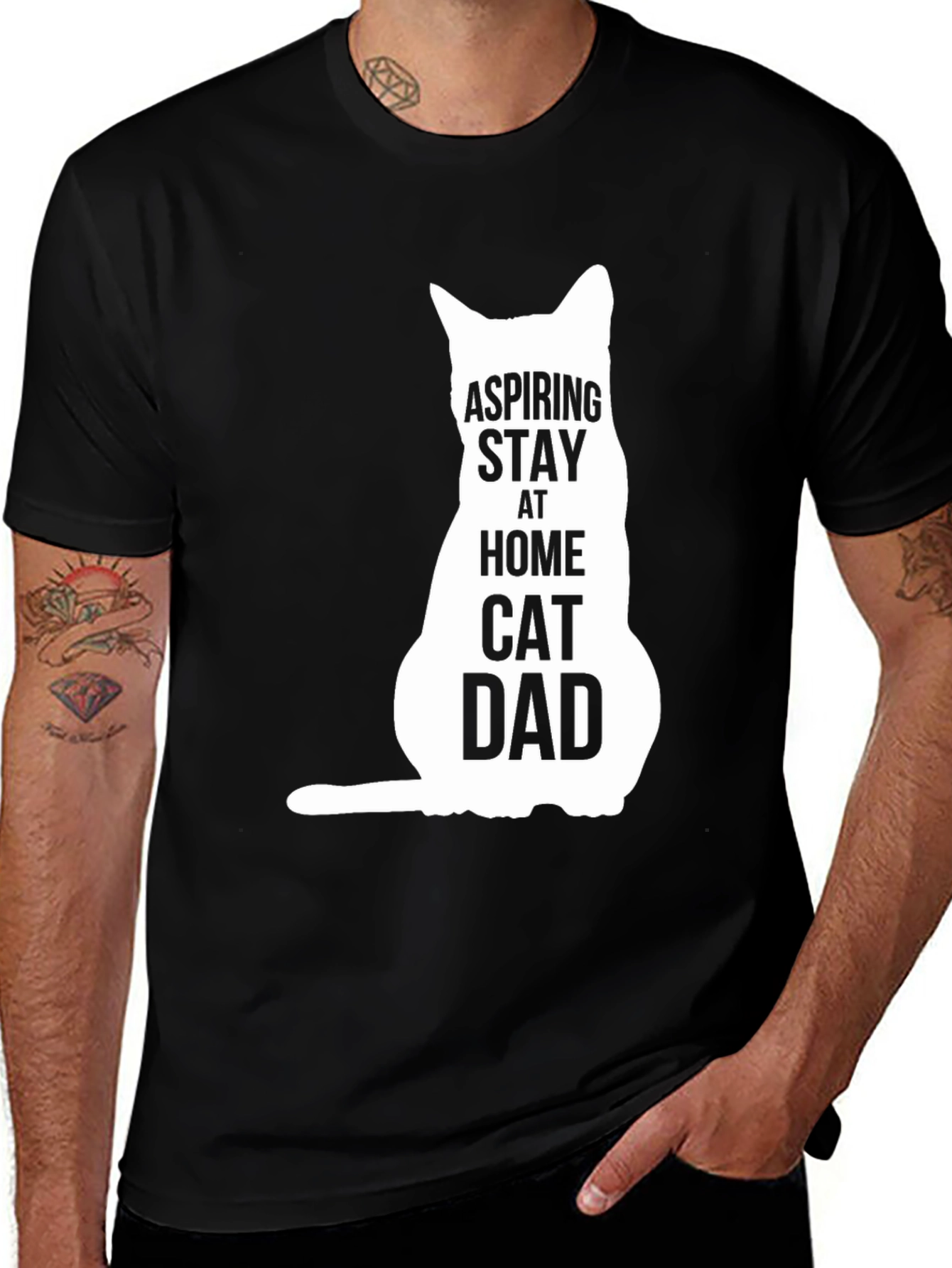 Variant 11 of Aspiring Stay At Home Cat Dad T-Shirt