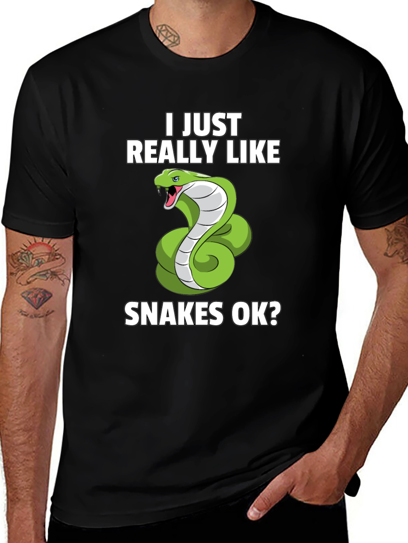 Variant 3 of I Just Really Like Snakes OK? Funny T-Shirt
