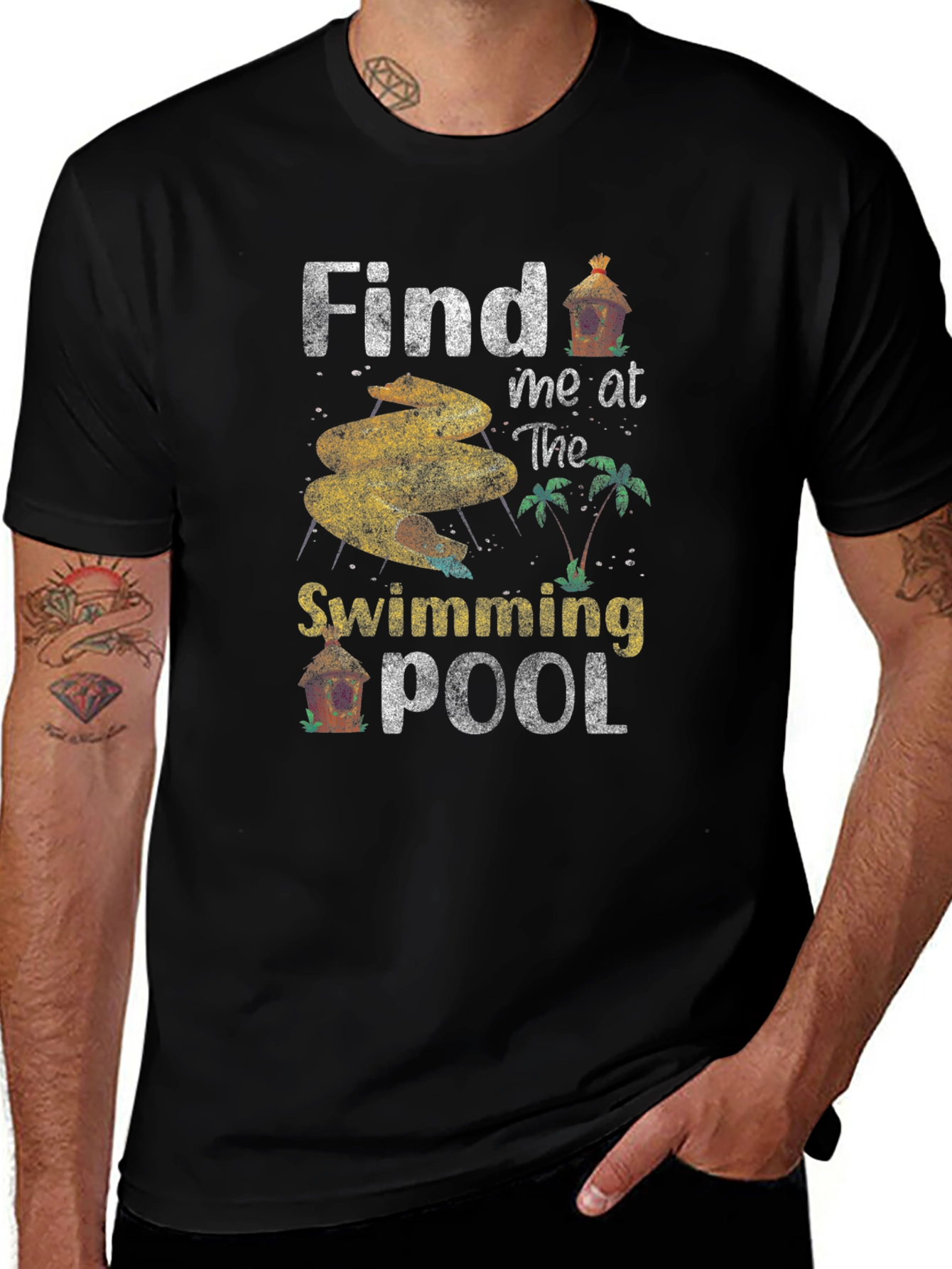 Variant 4 of Find Me at The Swimming Pool T-Shirt