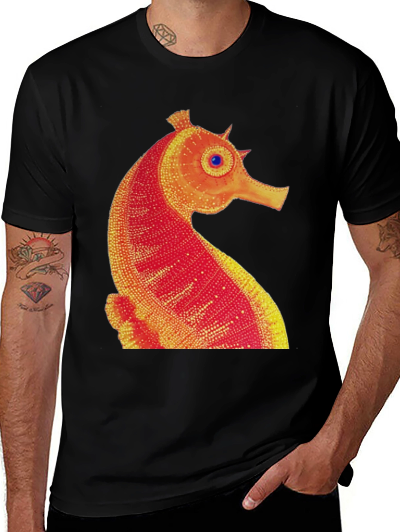 Variant 9 of Seahorse Graphic Tee - Unique Design