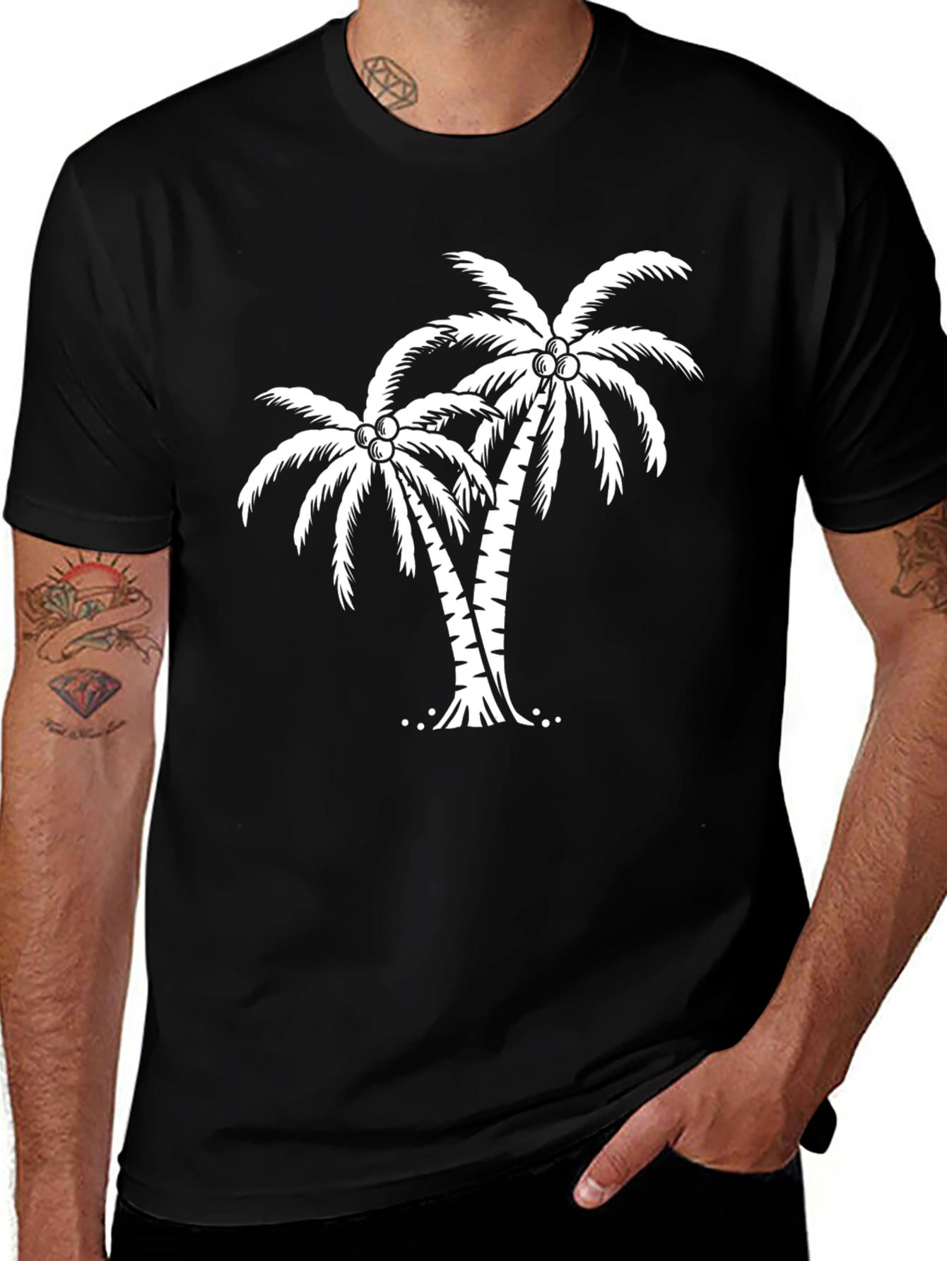 Variant 24 of Palm Tree Graphic Tee - Island Vibes