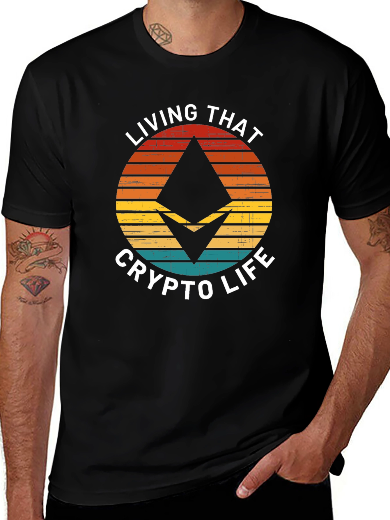 Variant 11 of Living That Crypto Life Graphic T-Shirt