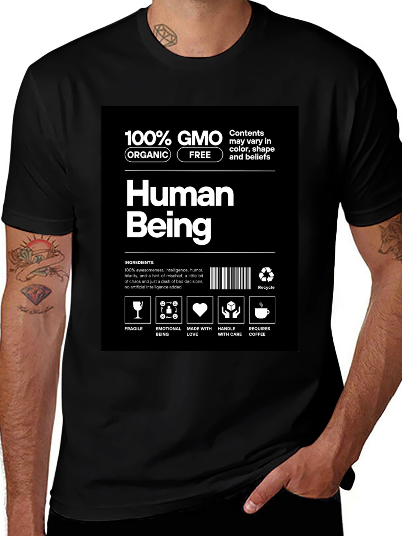 Variant 4 of Human Being Ingredients T-Shirt