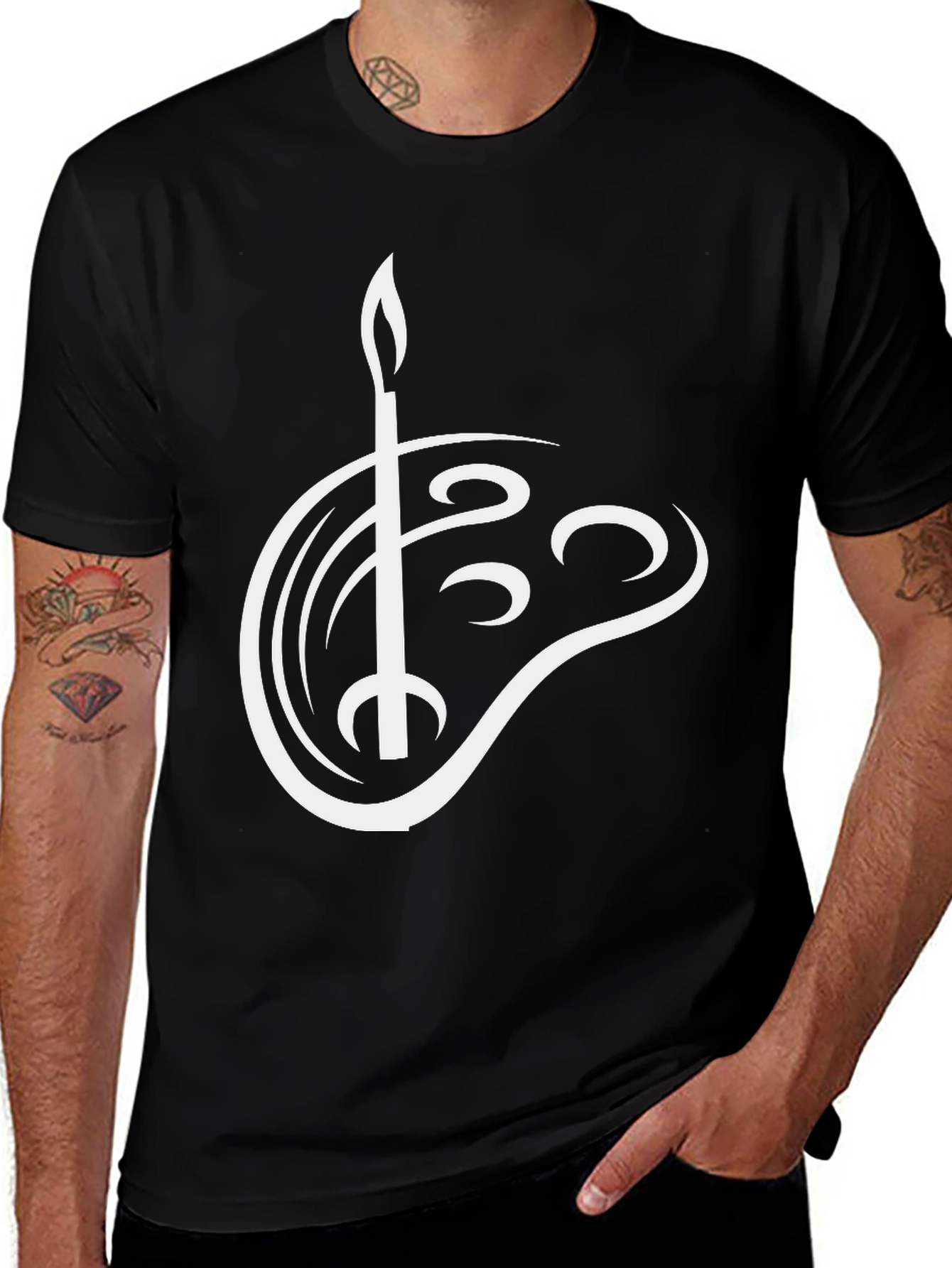 Variant 19 of Artist Palette Graphic T-Shirt - Black