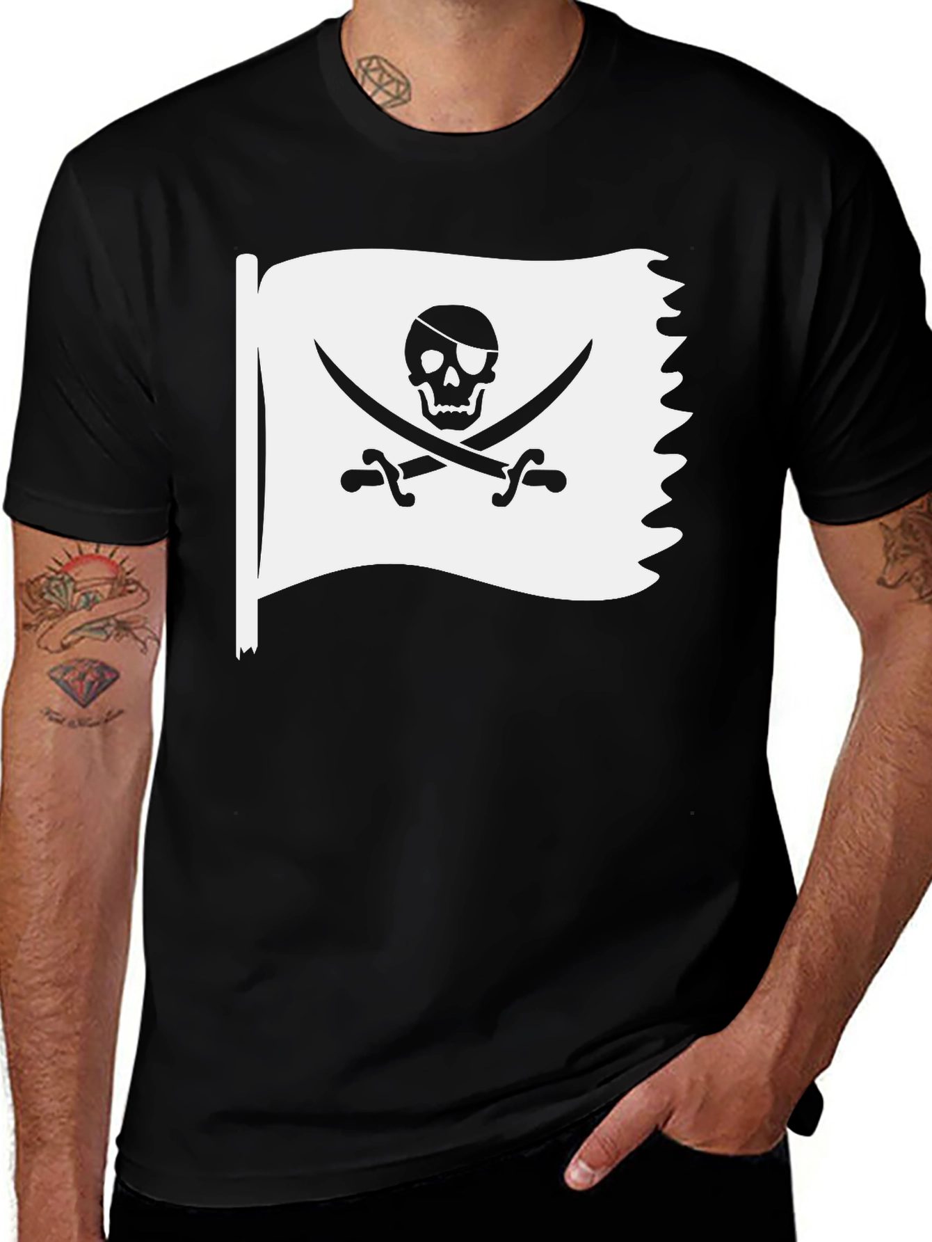 Variant 26 of Pirate Flag Graphic T-Shirt - Jolly Roger Tee