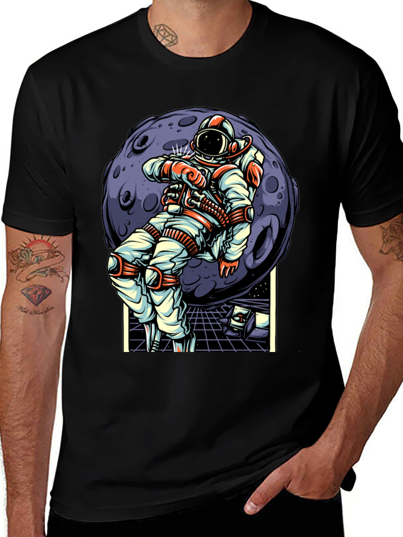 Variant 9 of Astronaut Moonwalk T-Shirt - Space Adventure Tee