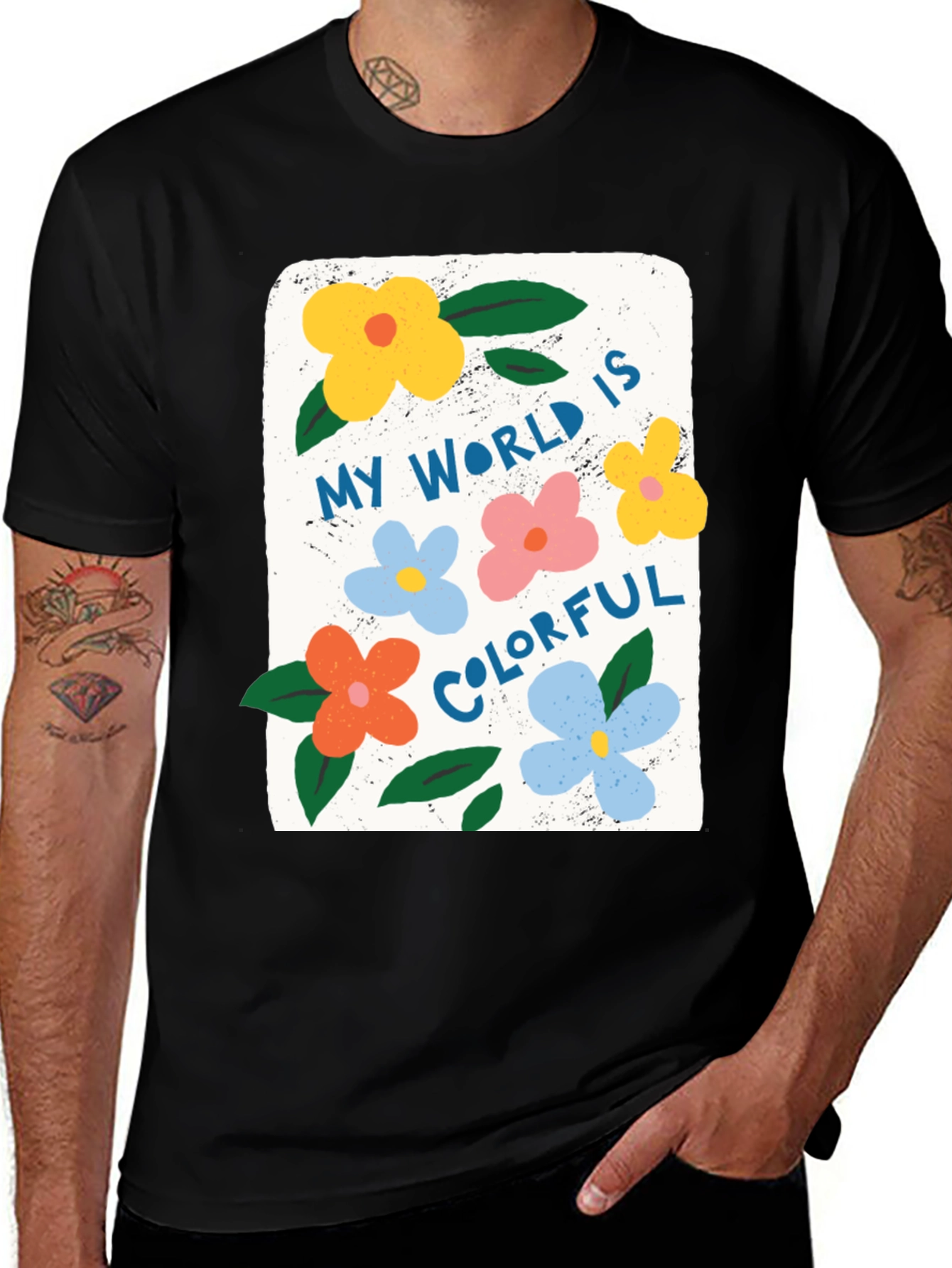 Variant 16 of Colorful World Graphic Tee - Comfort & Style