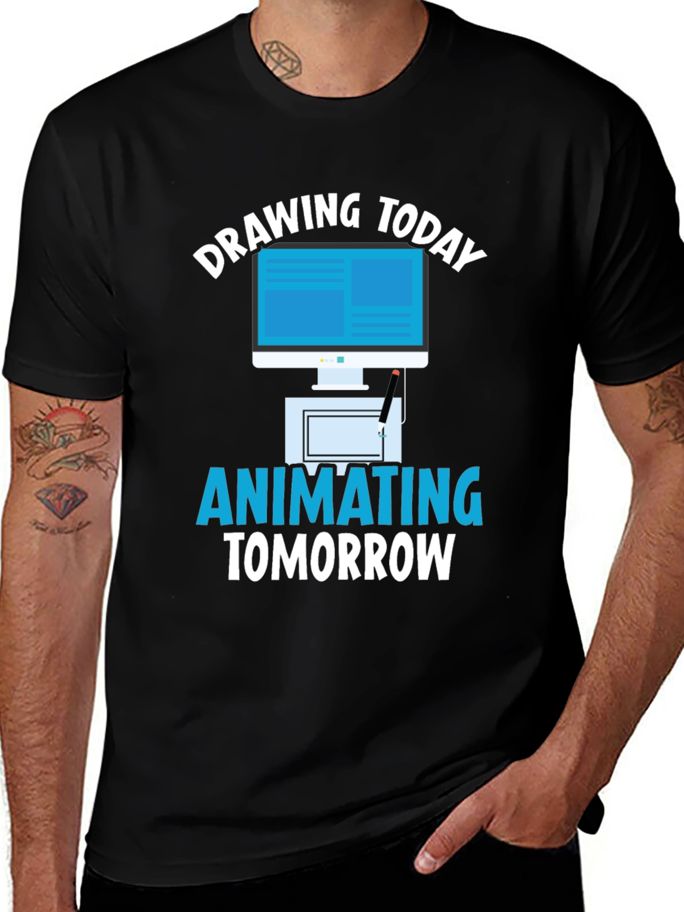 Variant 14 of Drawing Today Animating Tomorrow Graphic T-Shirt