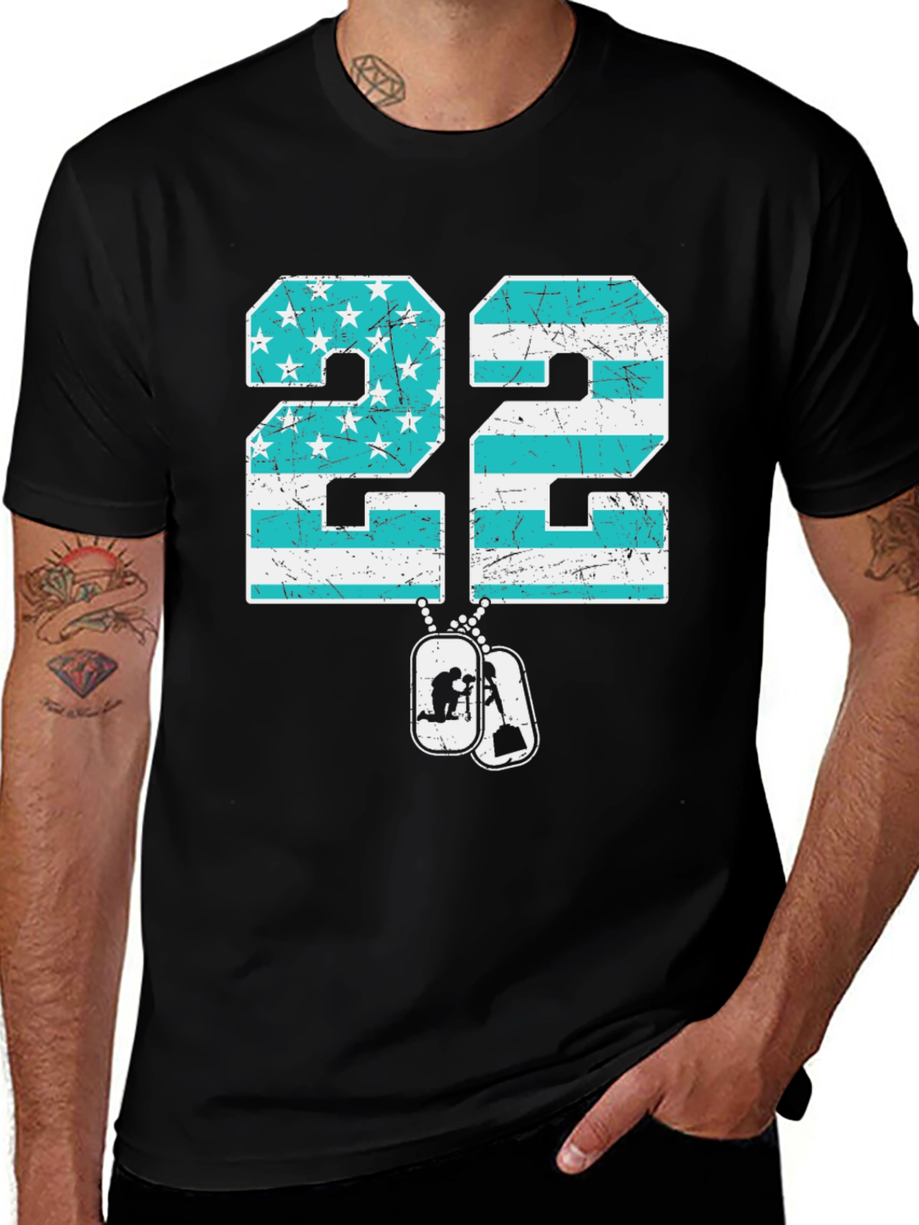 Variant 5 of Patriotic 22 Veteran T-Shirt