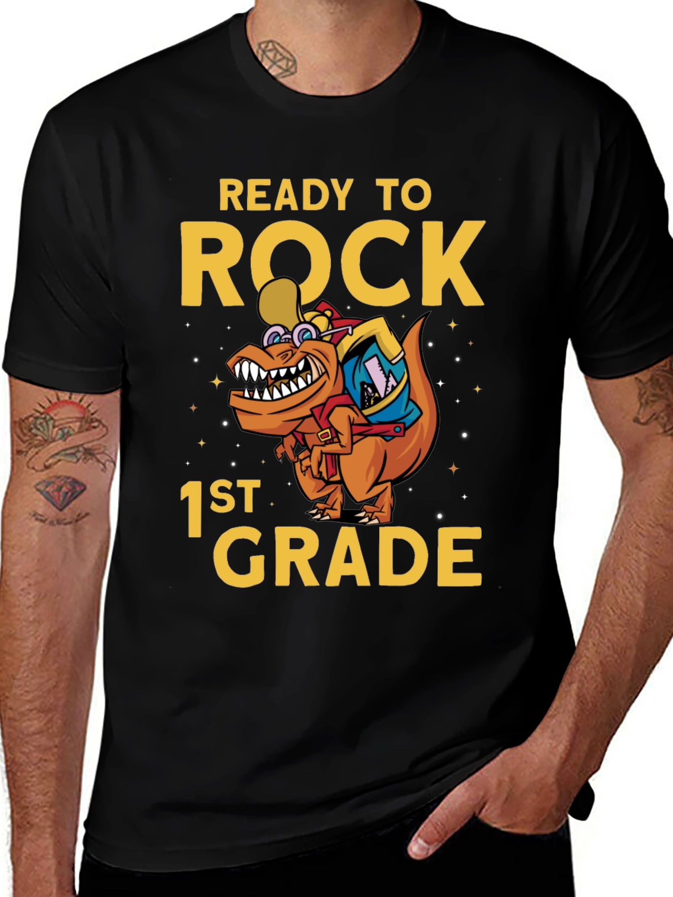 Ready to Rock 1st Grade Dinosaur T-Shirt