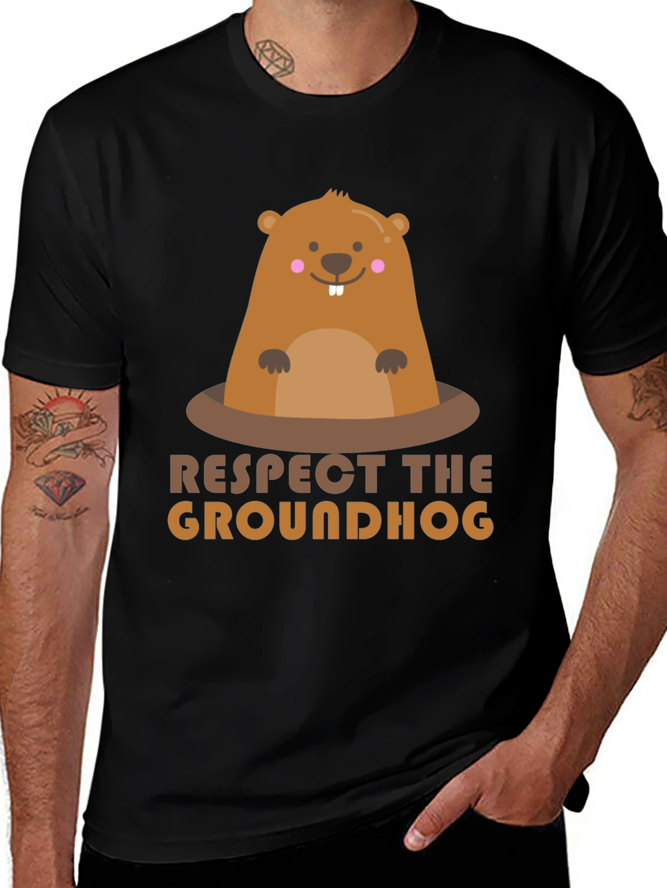 Variant 8 of Respect the Groundhog Graphic T-Shirt