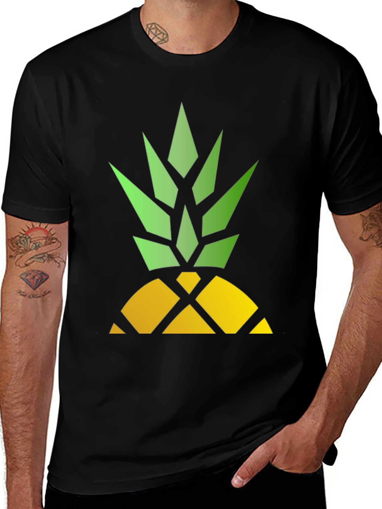 Variant 4 of Pineapple Graphic Tee - Modern Fruit Design
