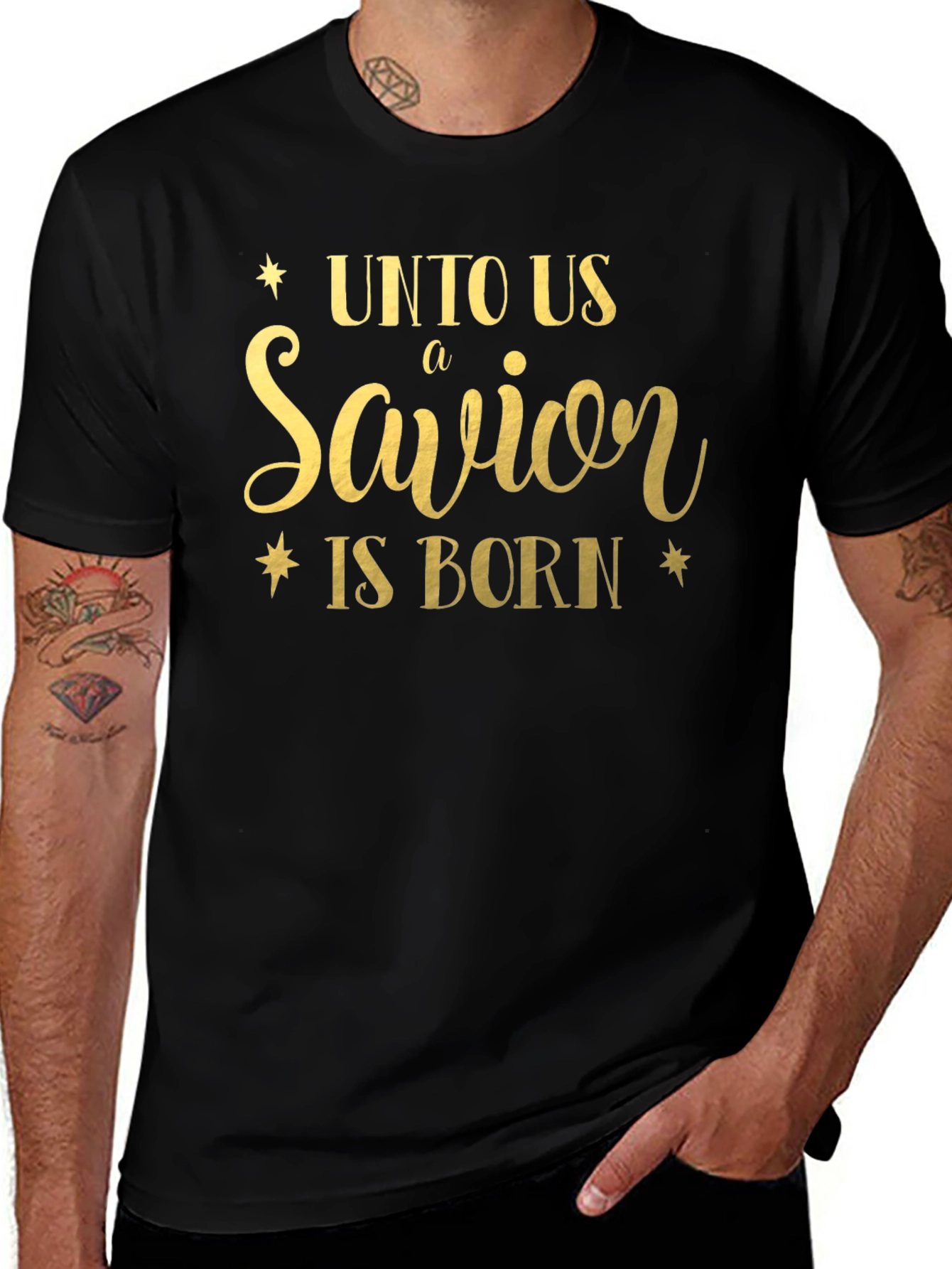 Unto Us a Savior is Born Christmas T-Shirt