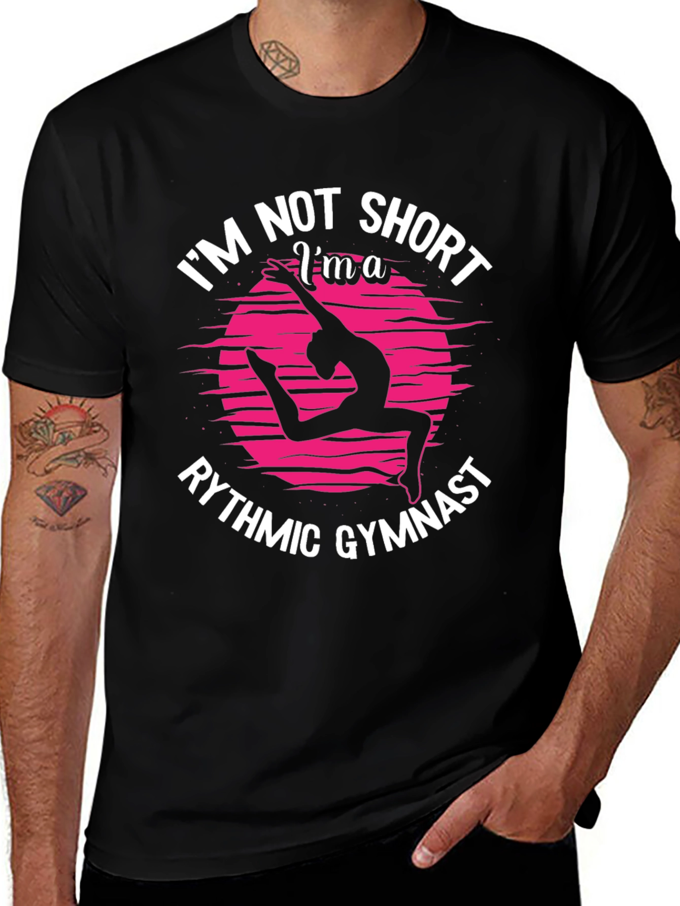 Variant 17 of Rhythmic Gymnast Tee - I'm Not Short Graphic
