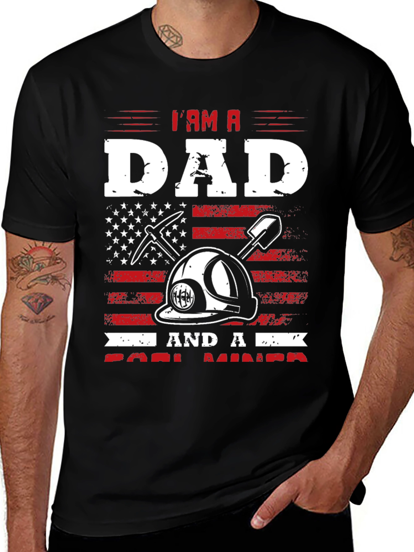 Variant 9 of I'm a Dad & Coal Miner T-Shirt