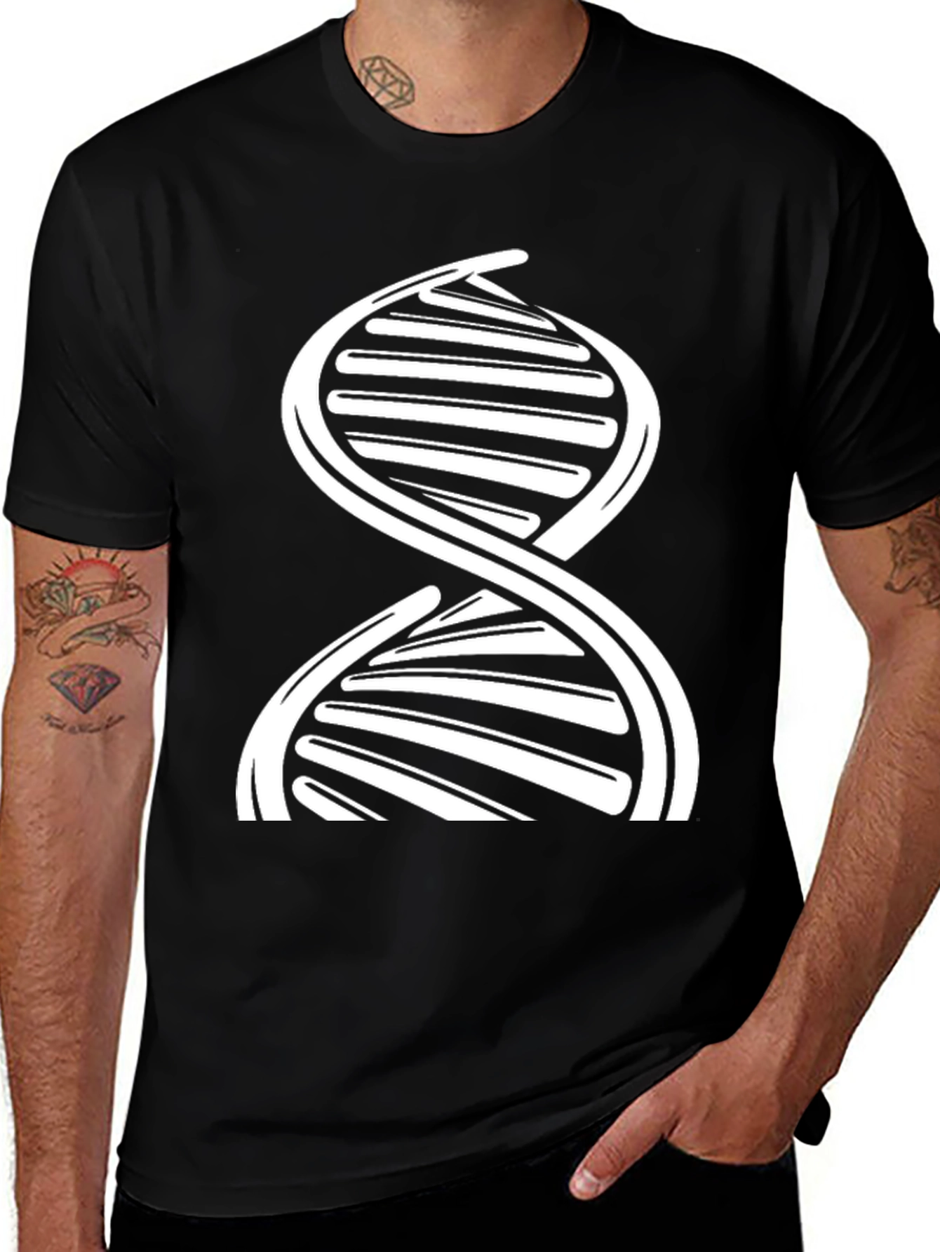 Variant 2 of DNA Graphic Black Tee