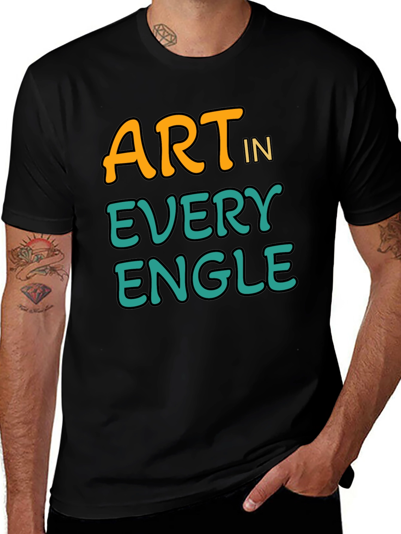 Variant 24 of Art In Every Angle Black T-Shirt