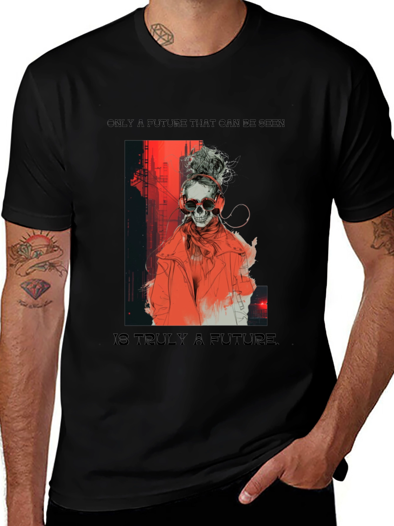 Variant 17 of Edgy Skull Graphic Tee - Future Design