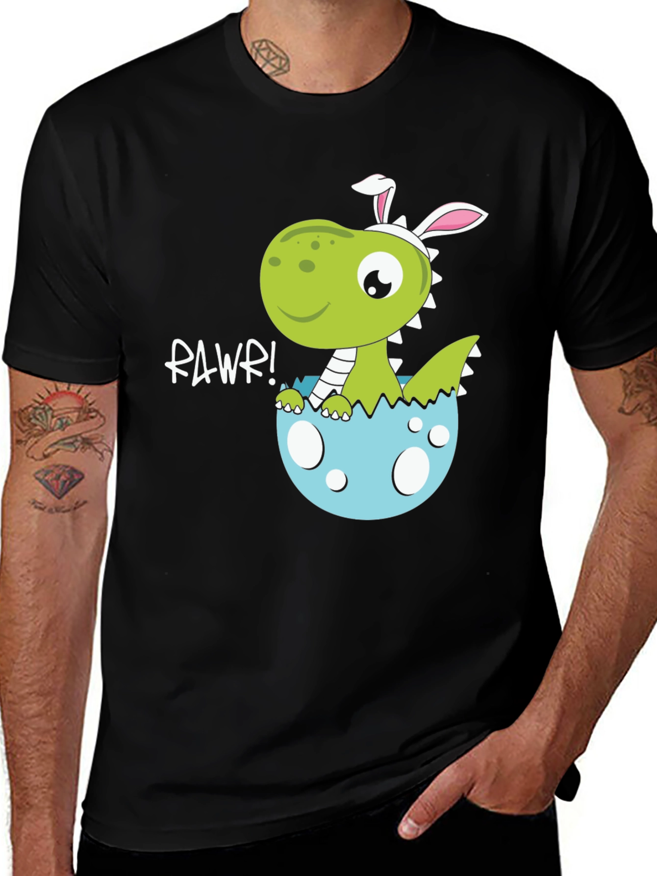 Variant 6 of Easter Dino RAWR T-Shirt