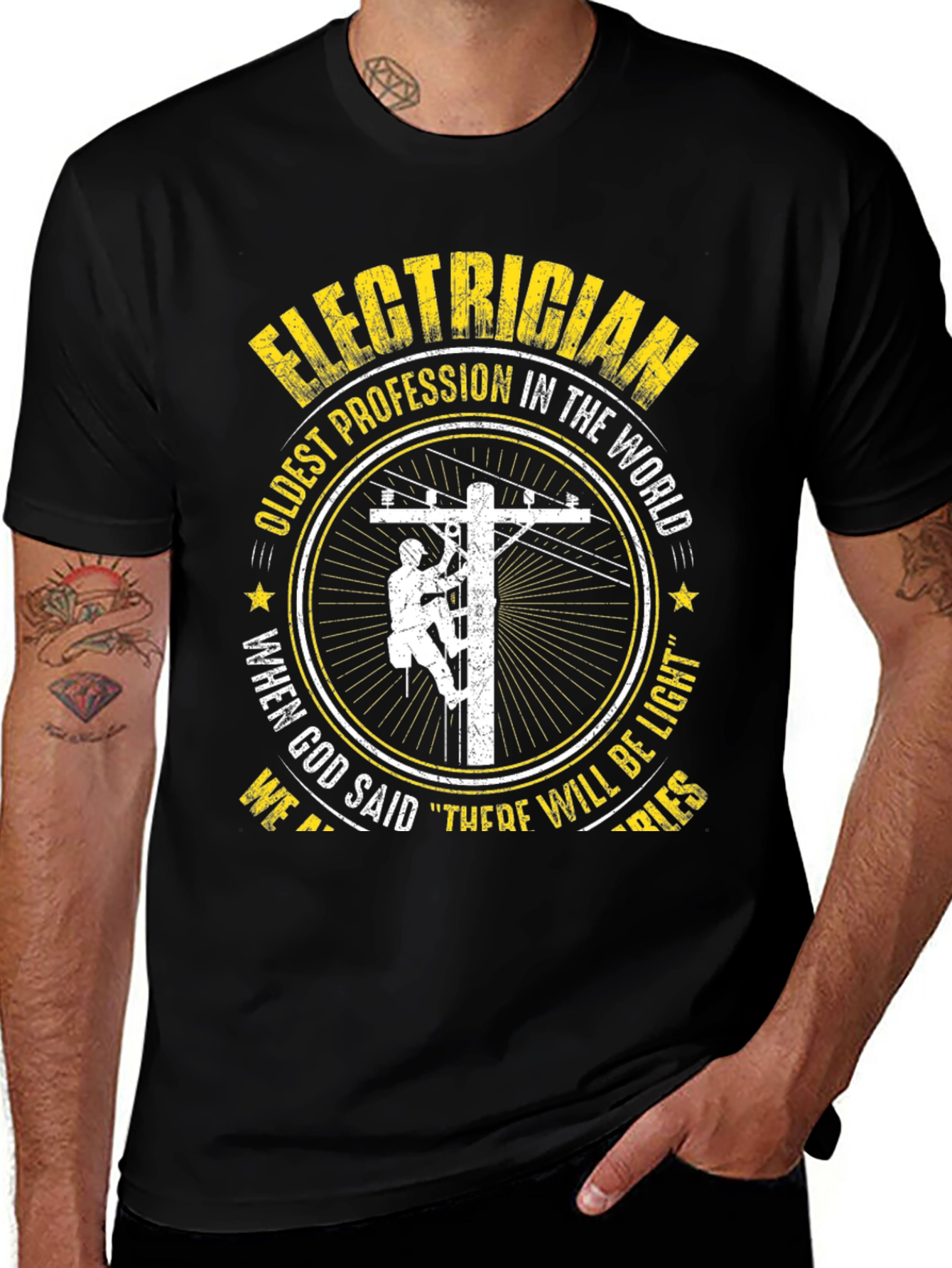 Variant 18 of Electrician Oldest Profession T-Shirt