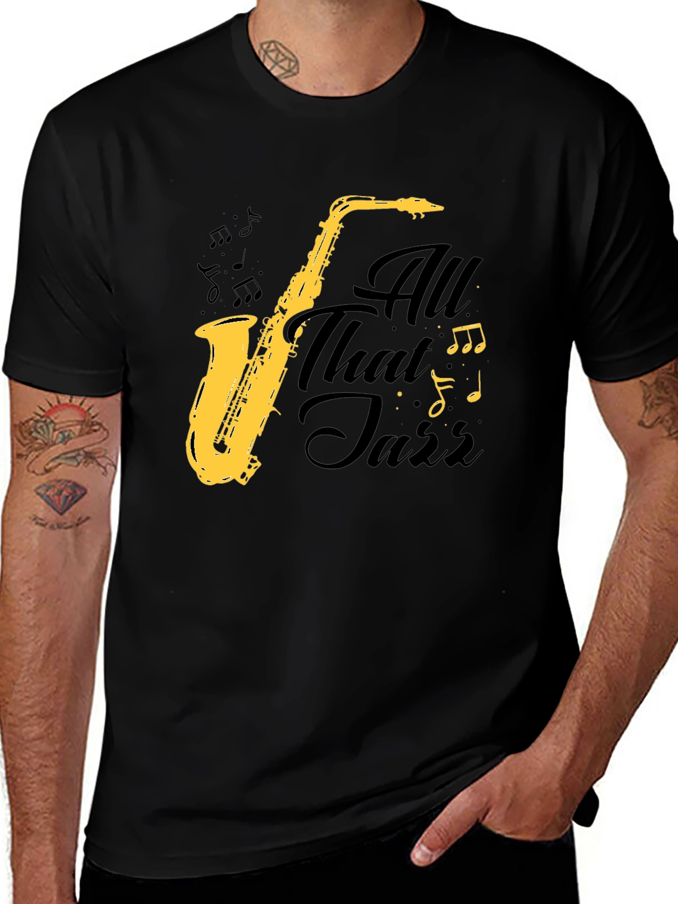 All That Jazz Saxophone Graphic T-Shirt
