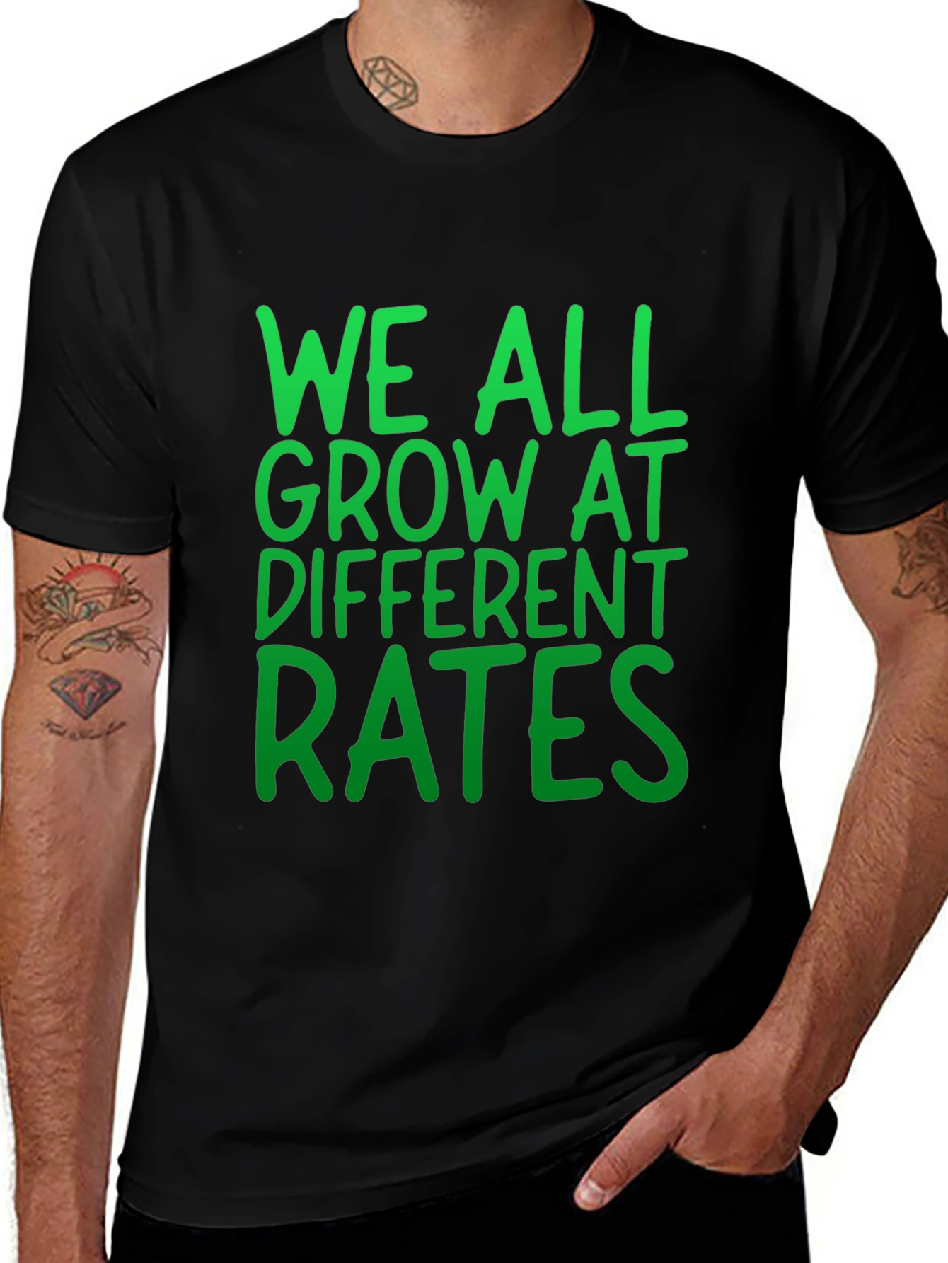 Variant 22 of Growth Mindset Tee - We All Grow at Different Rates